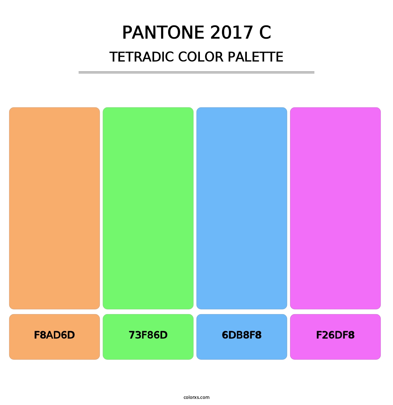 PANTONE 2017 C - Tetradic Color Palette