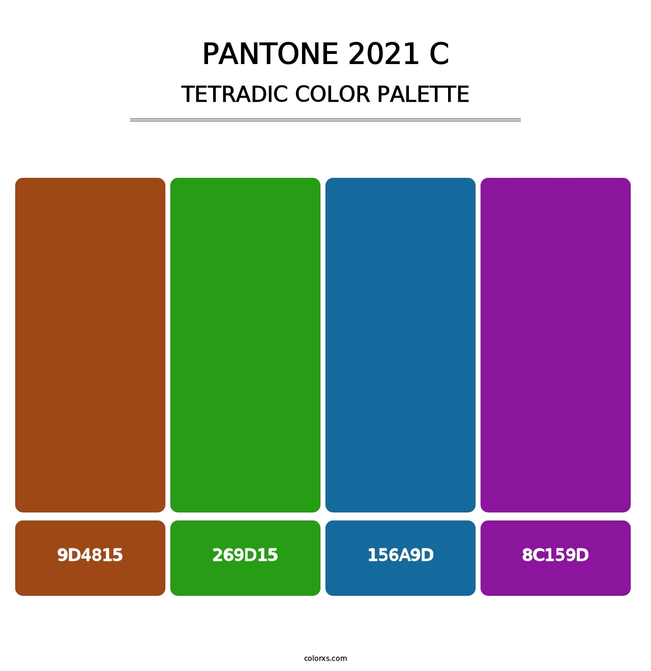 PANTONE 2021 C - Tetradic Color Palette
