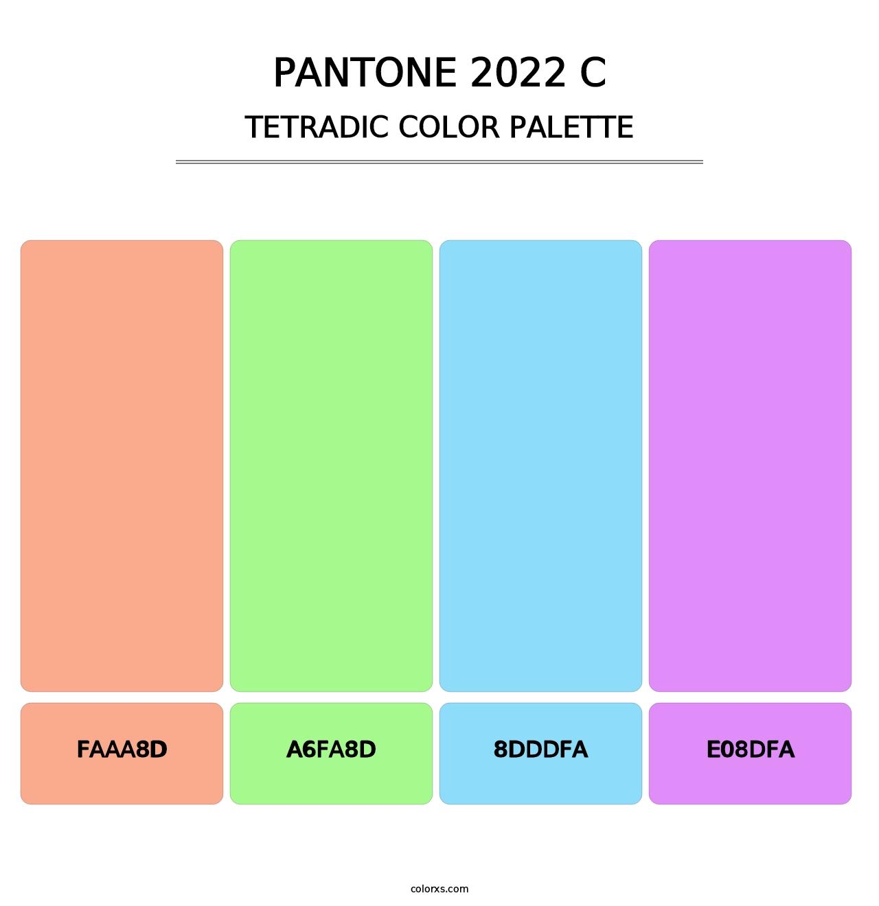 PANTONE 2022 C - Tetradic Color Palette