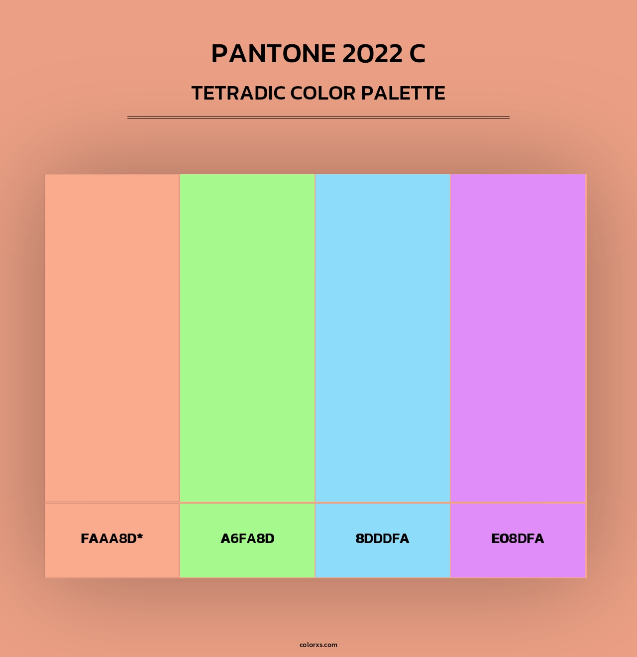PANTONE 2022 C - Tetradic Color Palette