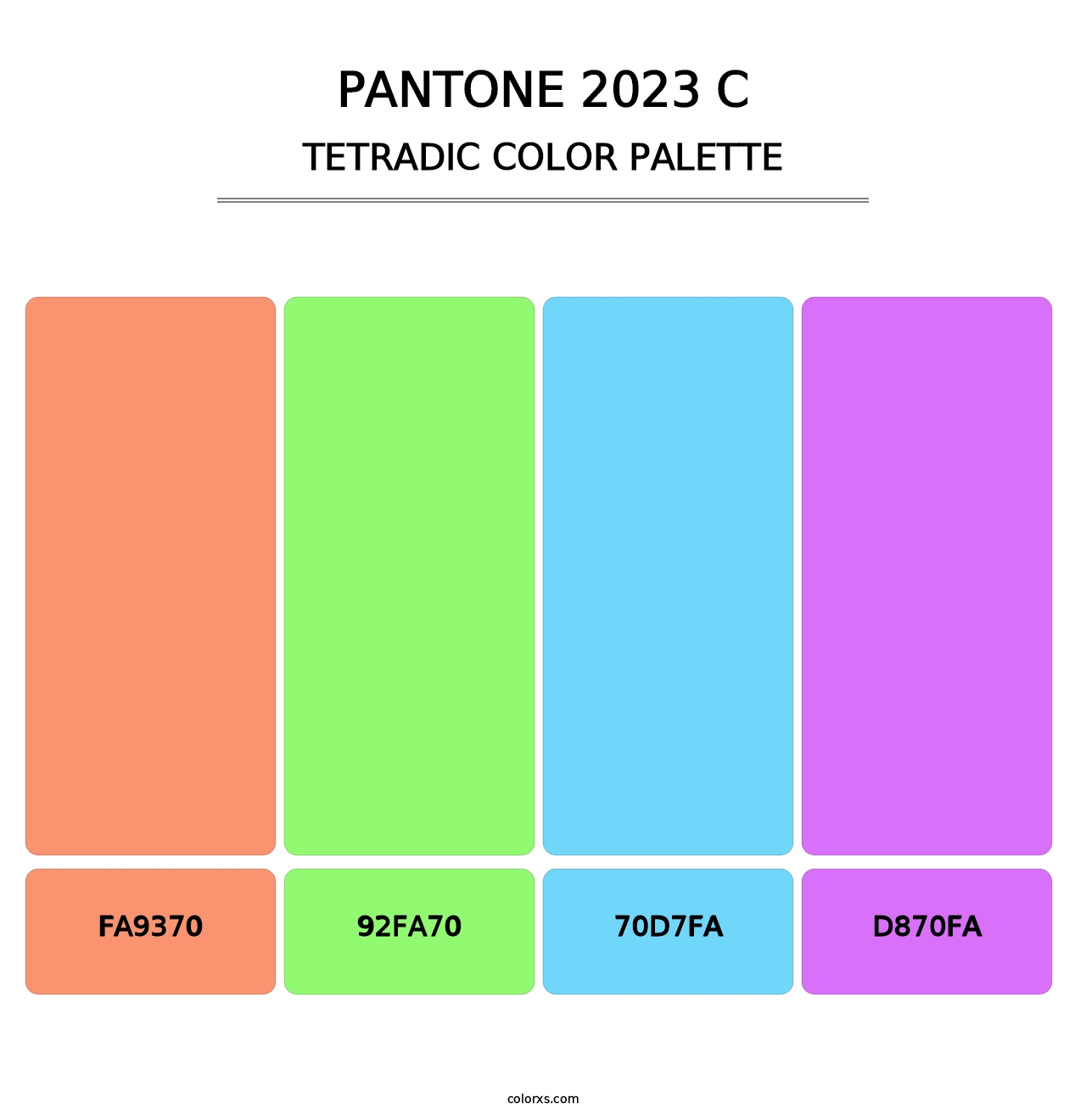 PANTONE 2023 C - Tetradic Color Palette