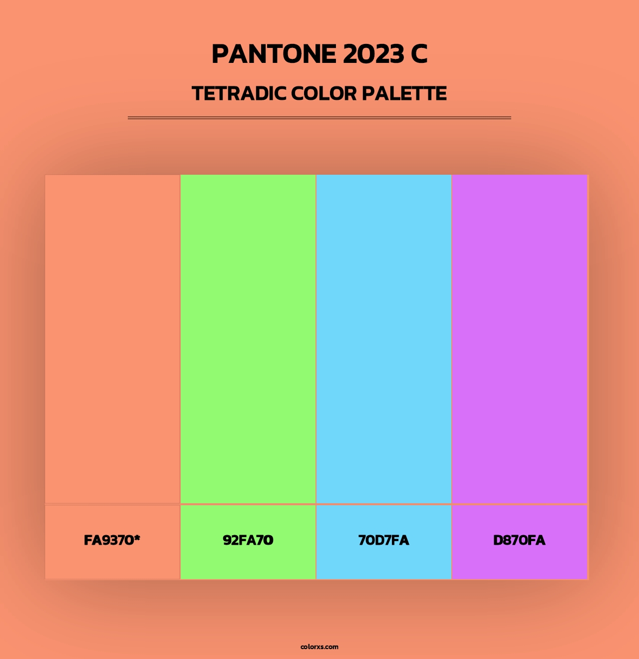 PANTONE 2023 C - Tetradic Color Palette