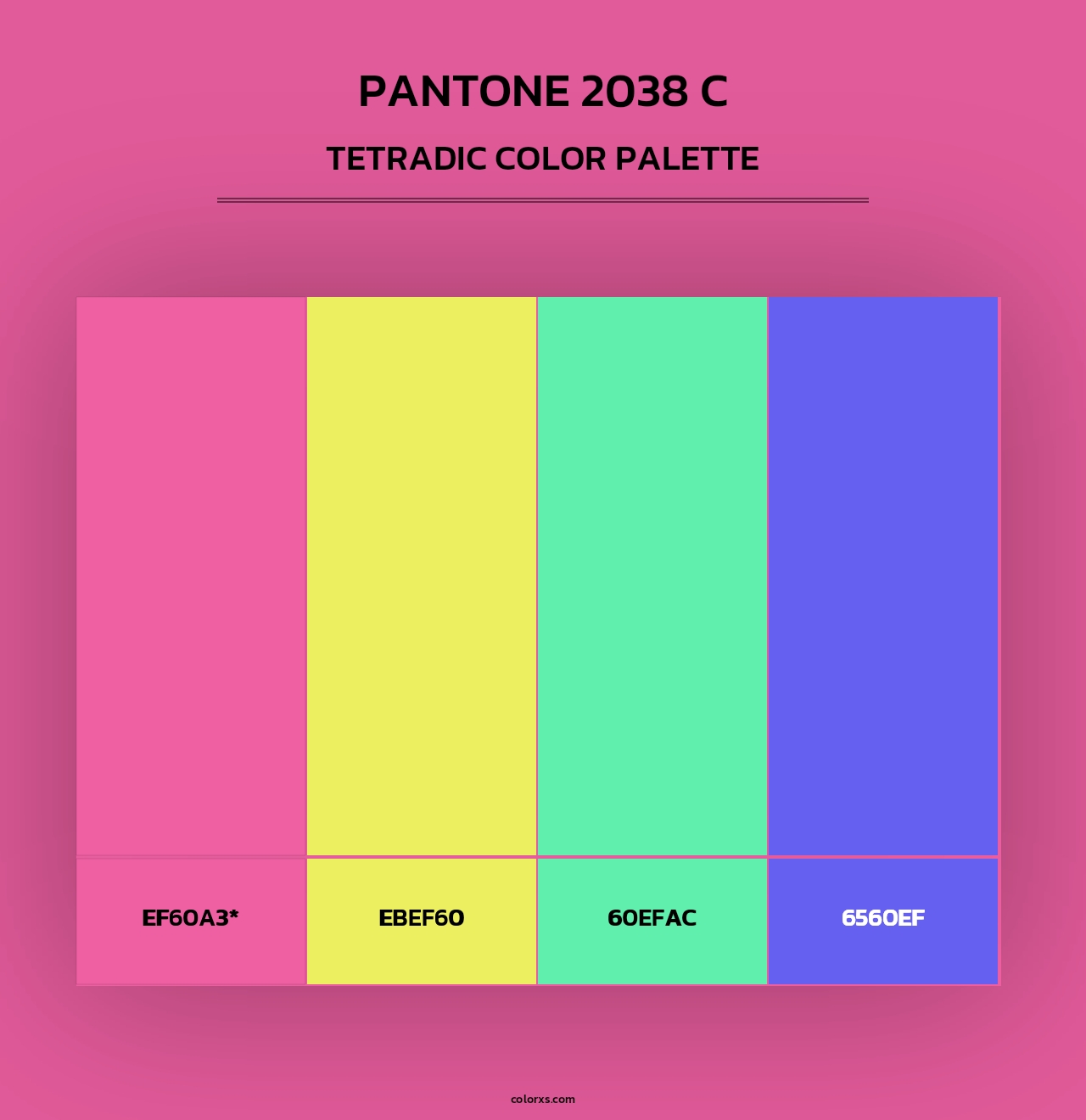 PANTONE 2038 C - Tetradic Color Palette