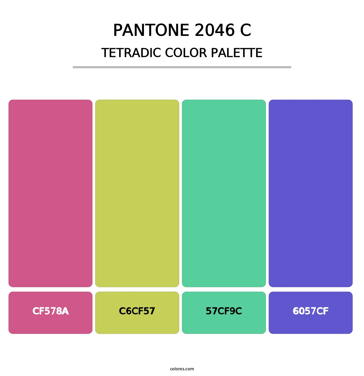 PANTONE 2046 C - Tetradic Color Palette