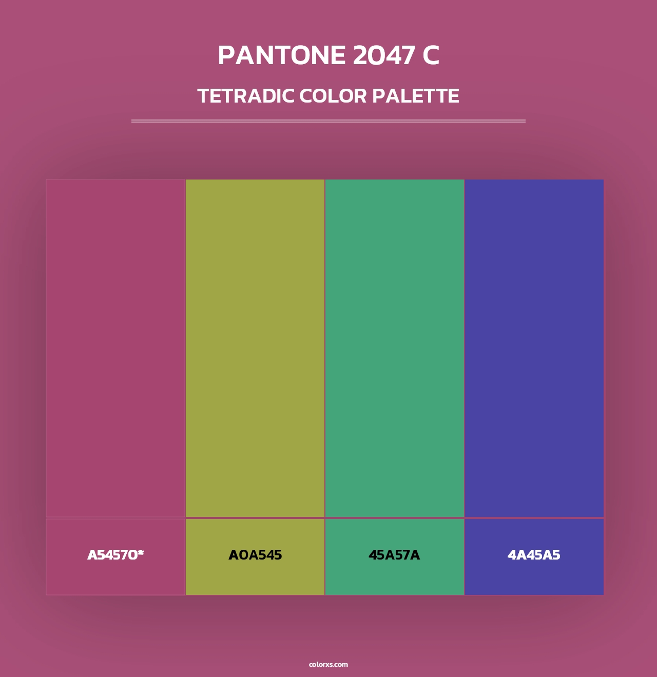 PANTONE 2047 C - Tetradic Color Palette