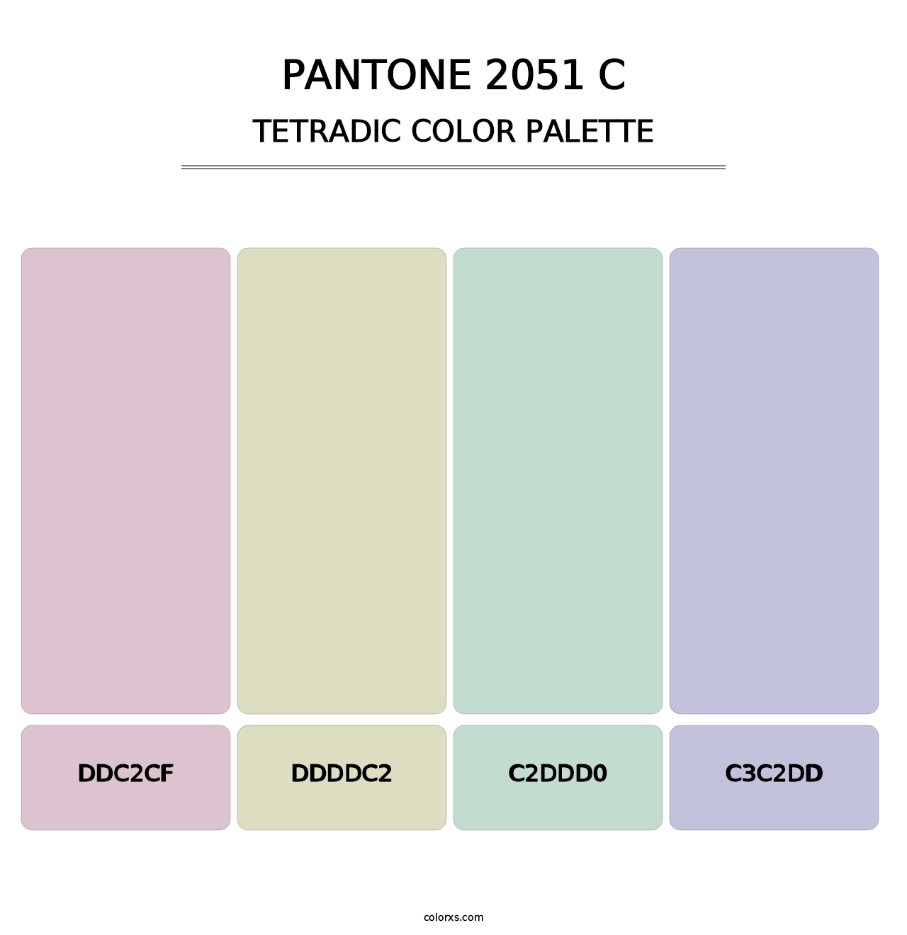 PANTONE 2051 C - Tetradic Color Palette