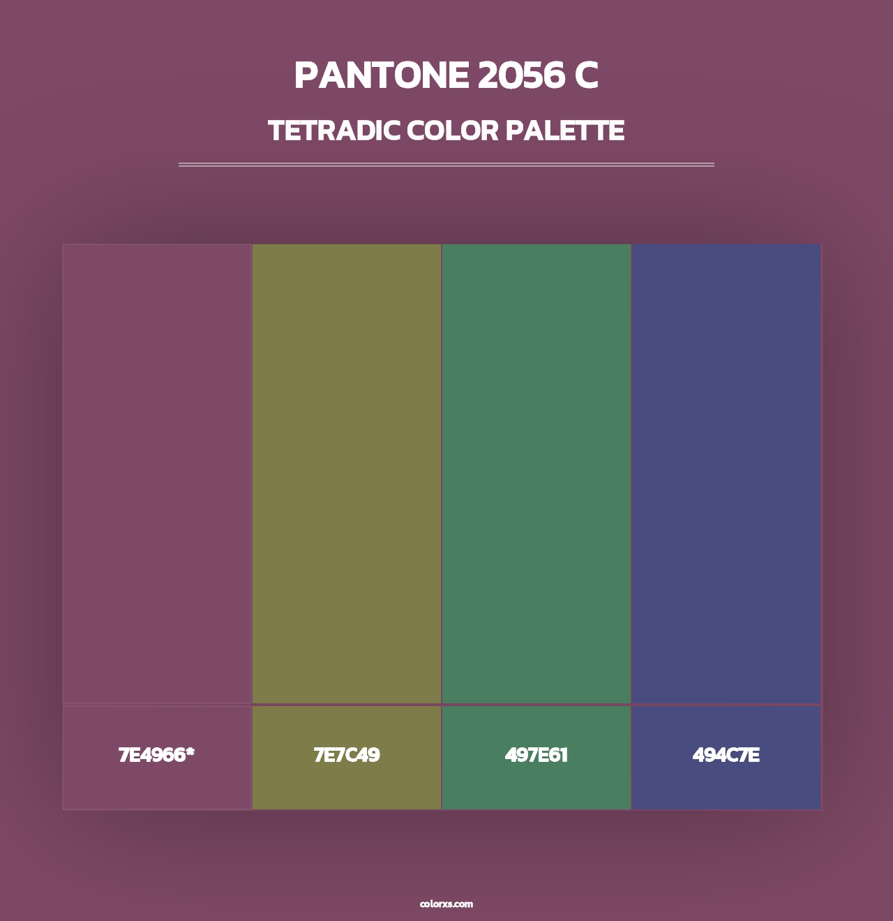 PANTONE 2056 C - Tetradic Color Palette
