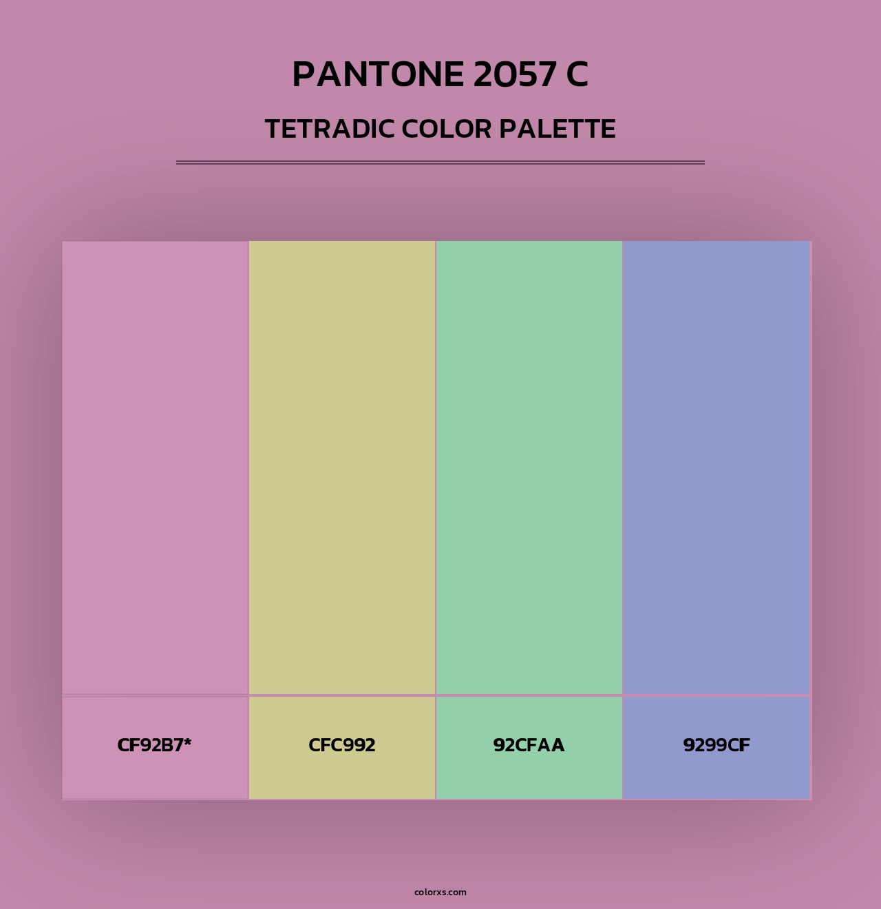 PANTONE 2057 C - Tetradic Color Palette