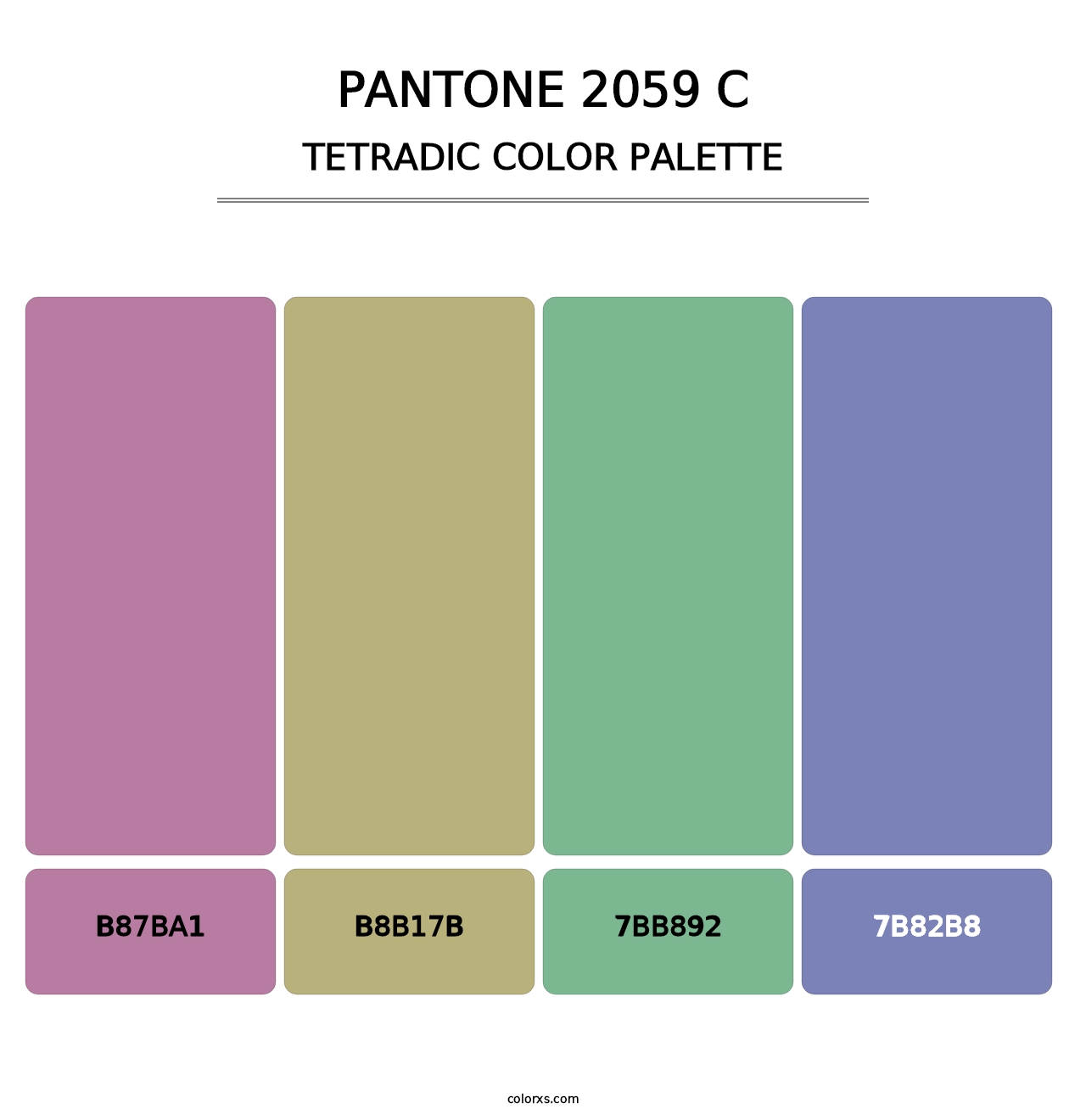 PANTONE 2059 C - Tetradic Color Palette