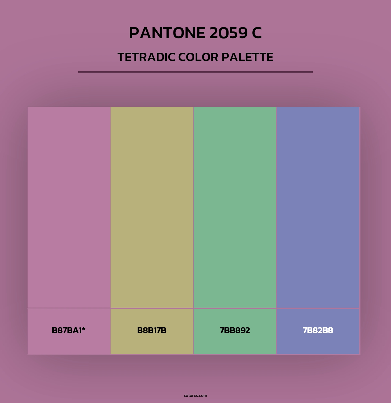 PANTONE 2059 C - Tetradic Color Palette