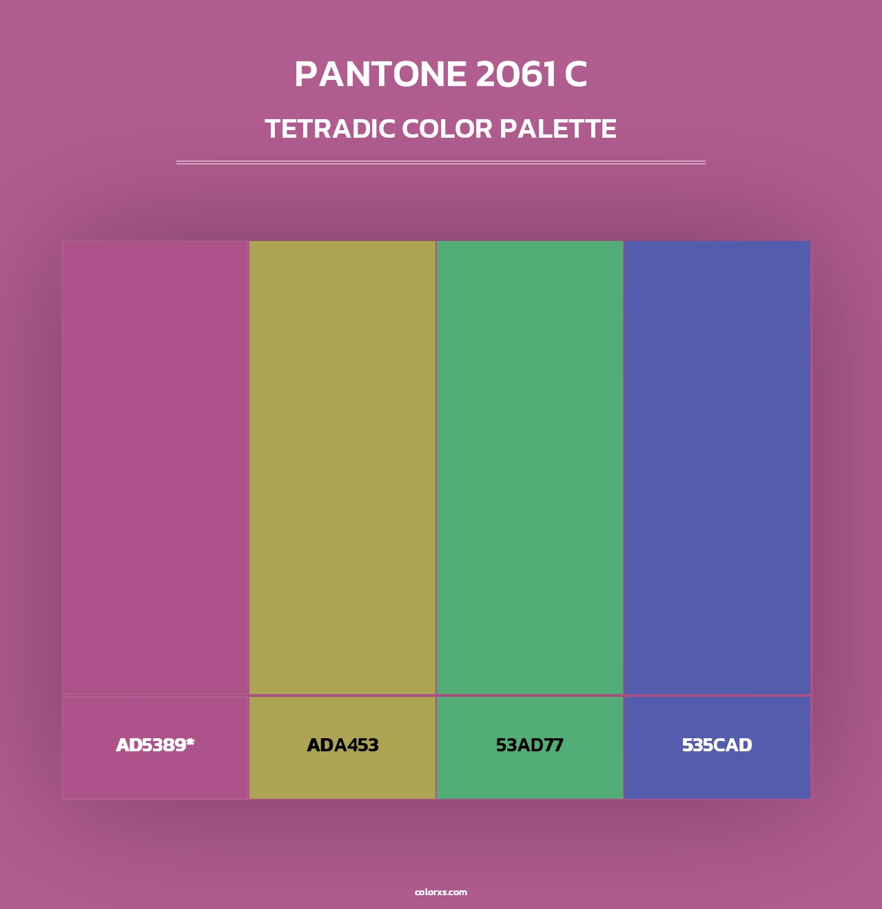 PANTONE 2061 C - Tetradic Color Palette