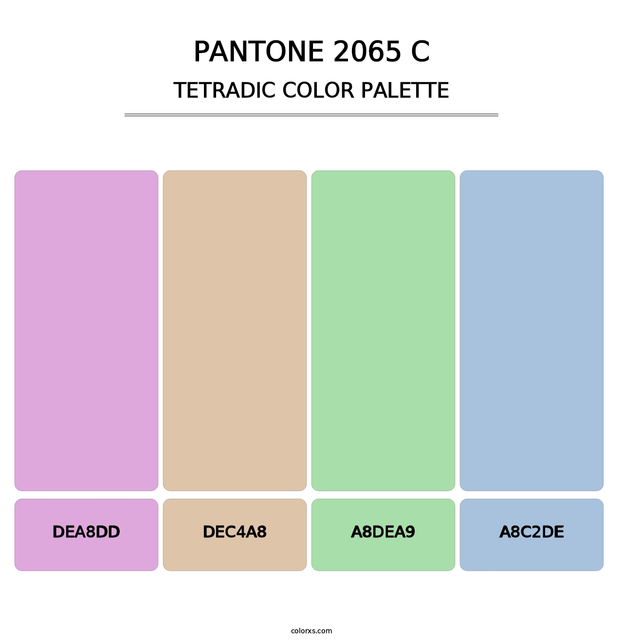 PANTONE 2065 C - Tetradic Color Palette