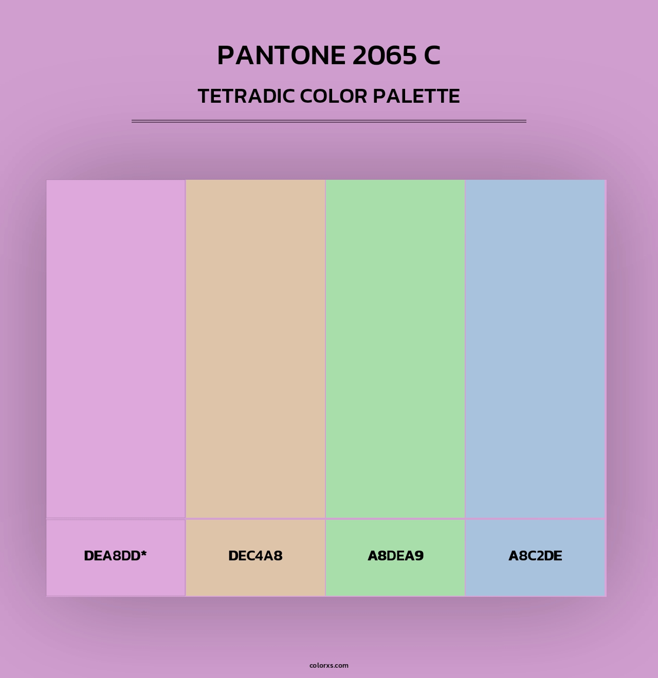 PANTONE 2065 C - Tetradic Color Palette