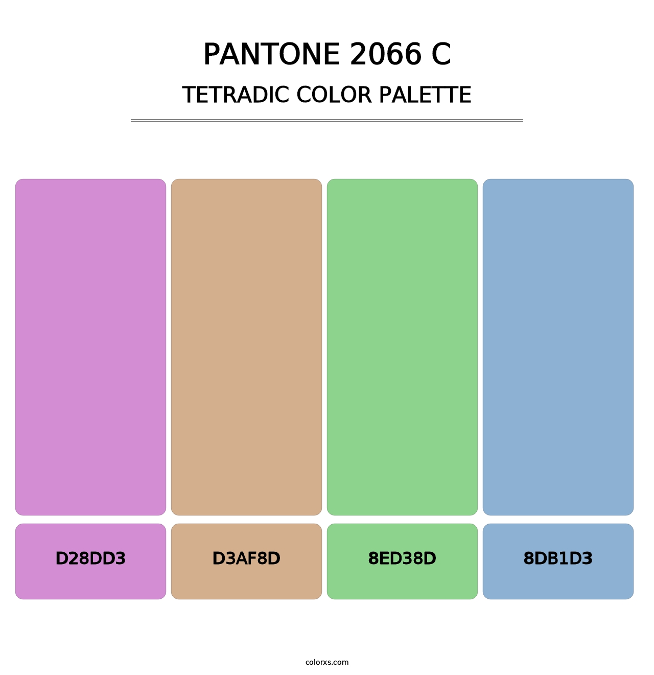 PANTONE 2066 C - Tetradic Color Palette