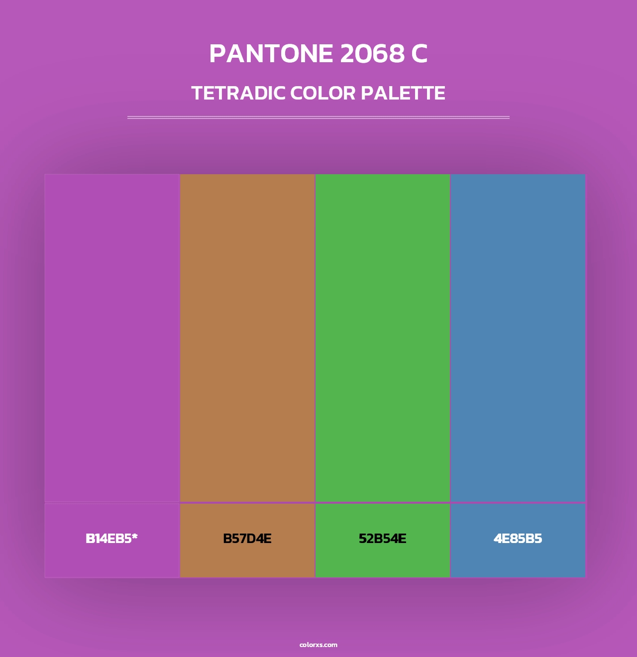 PANTONE 2068 C - Tetradic Color Palette