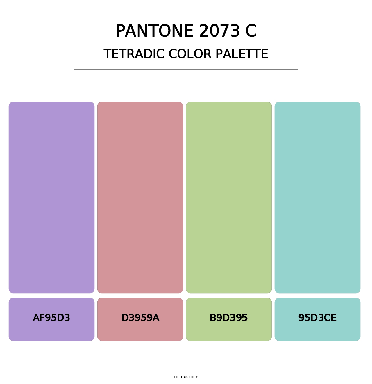 PANTONE 2073 C - Tetradic Color Palette