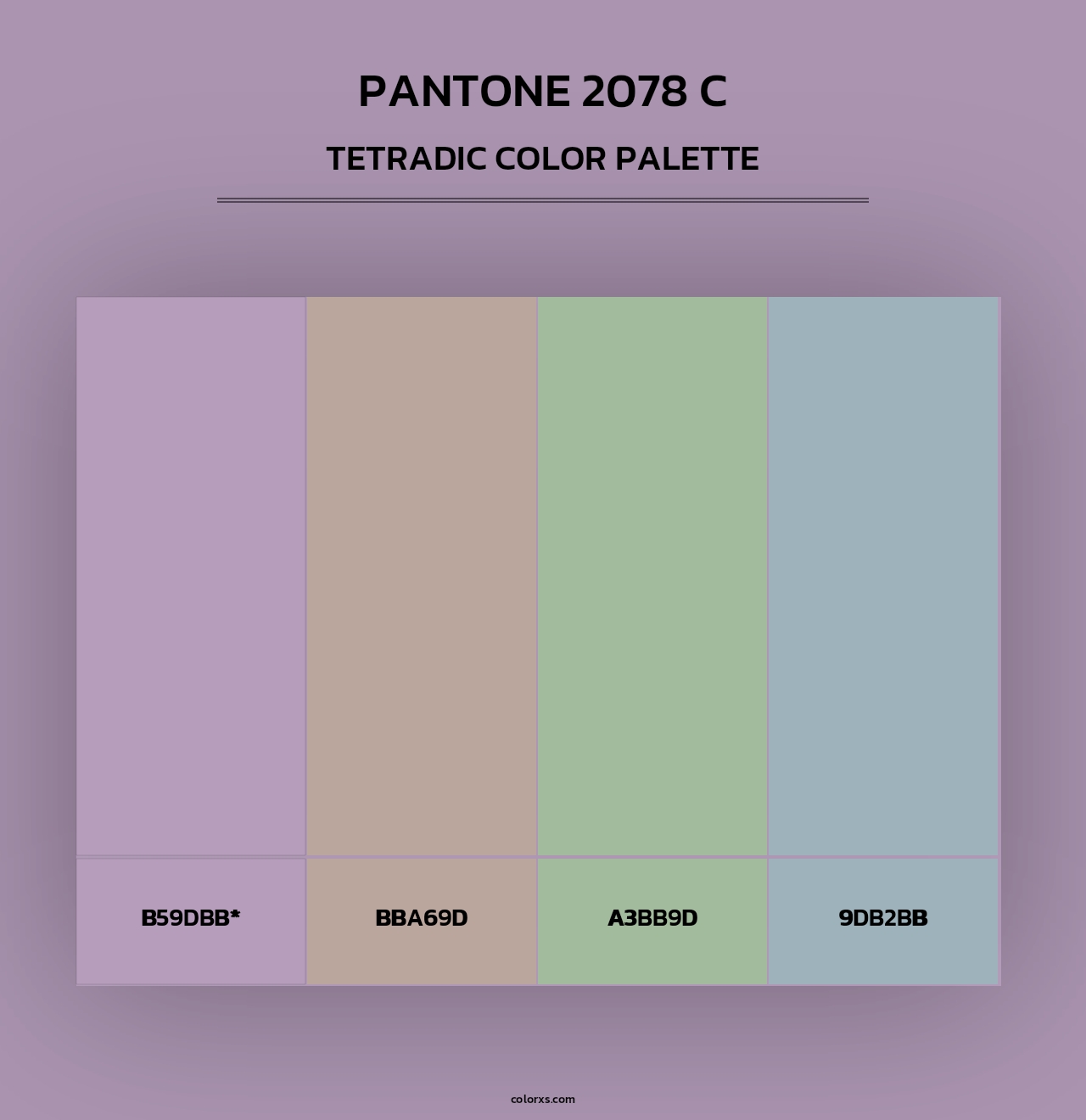 PANTONE 2078 C - Tetradic Color Palette