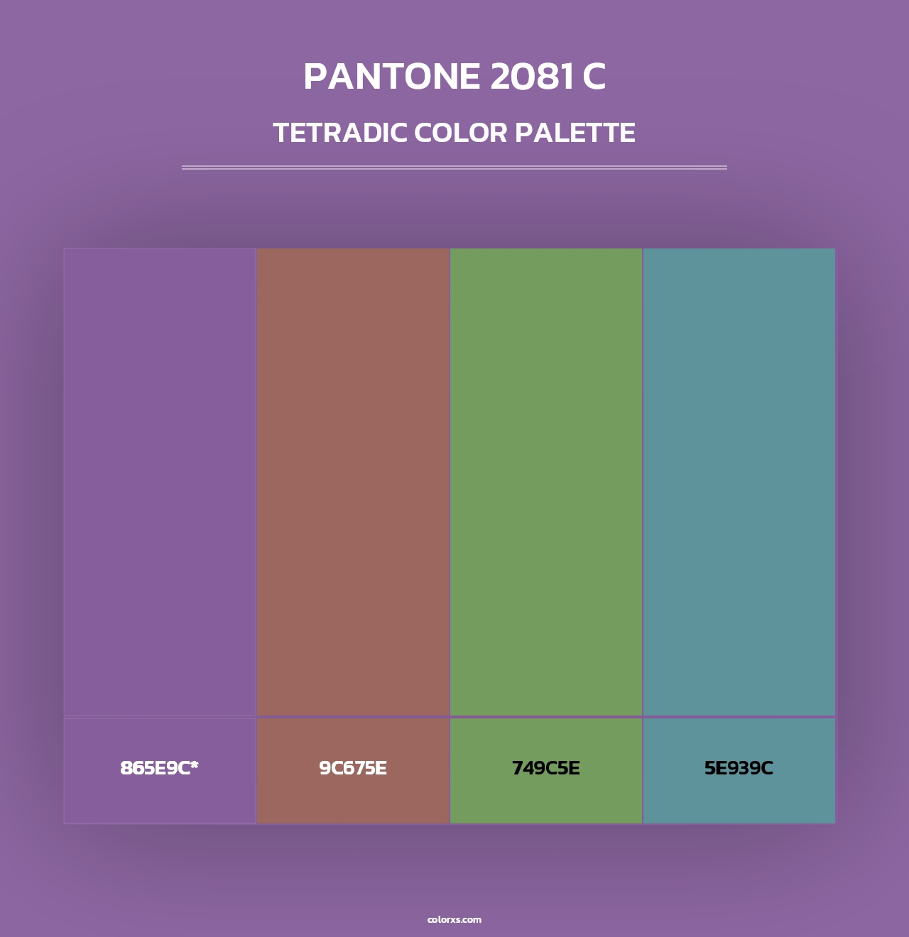 PANTONE 2081 C - Tetradic Color Palette