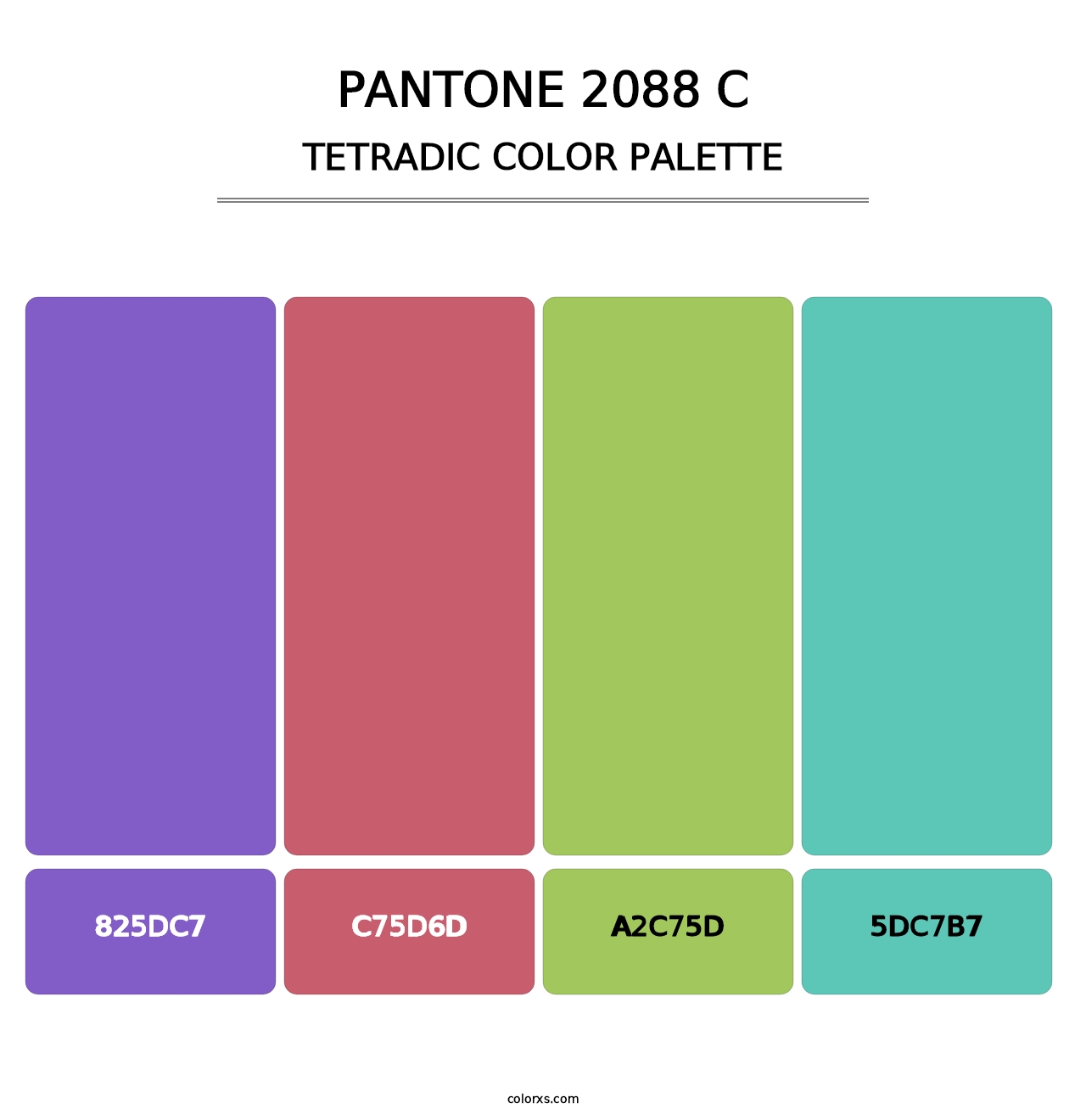 PANTONE 2088 C - Tetradic Color Palette