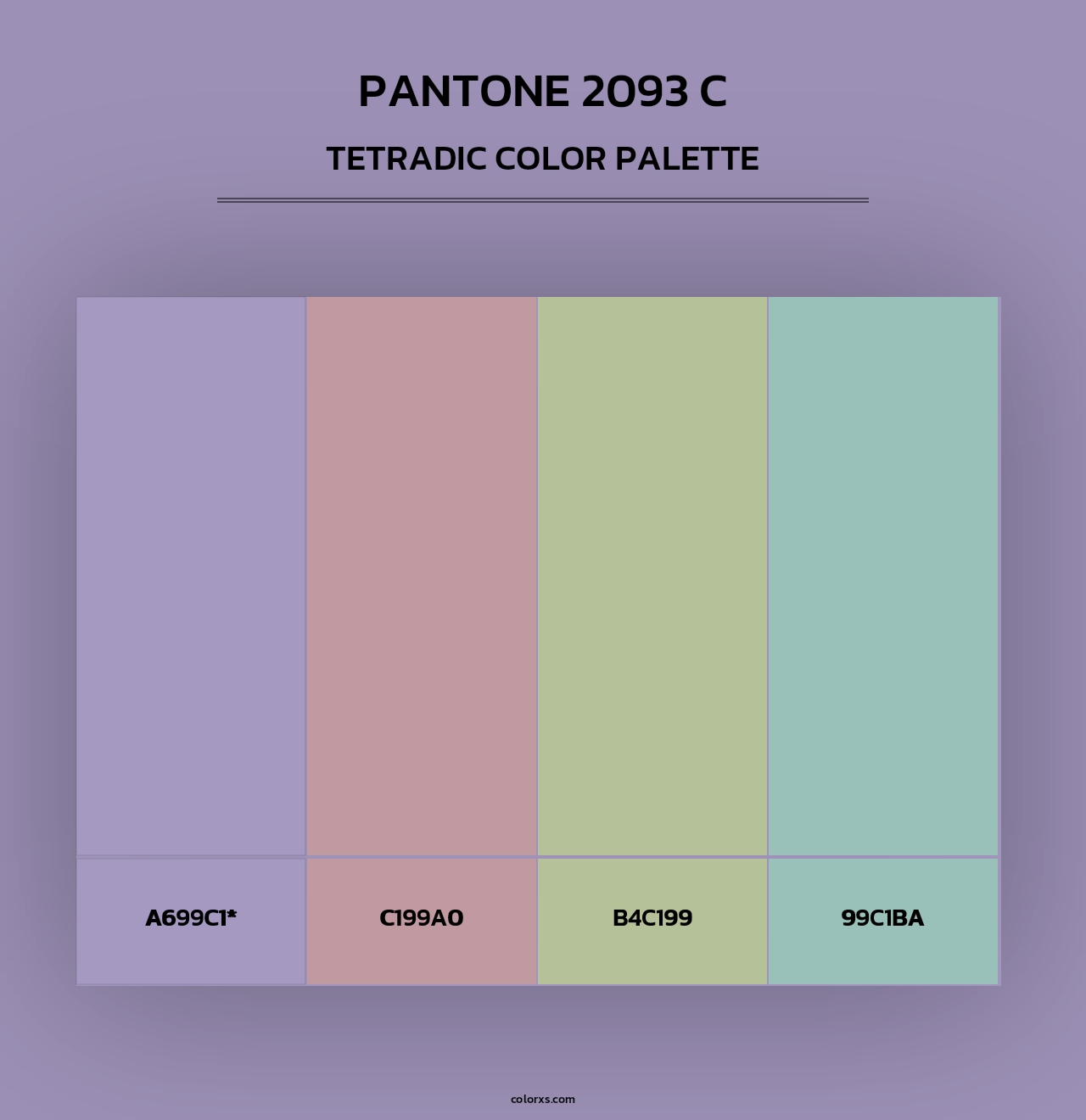 PANTONE 2093 C - Tetradic Color Palette