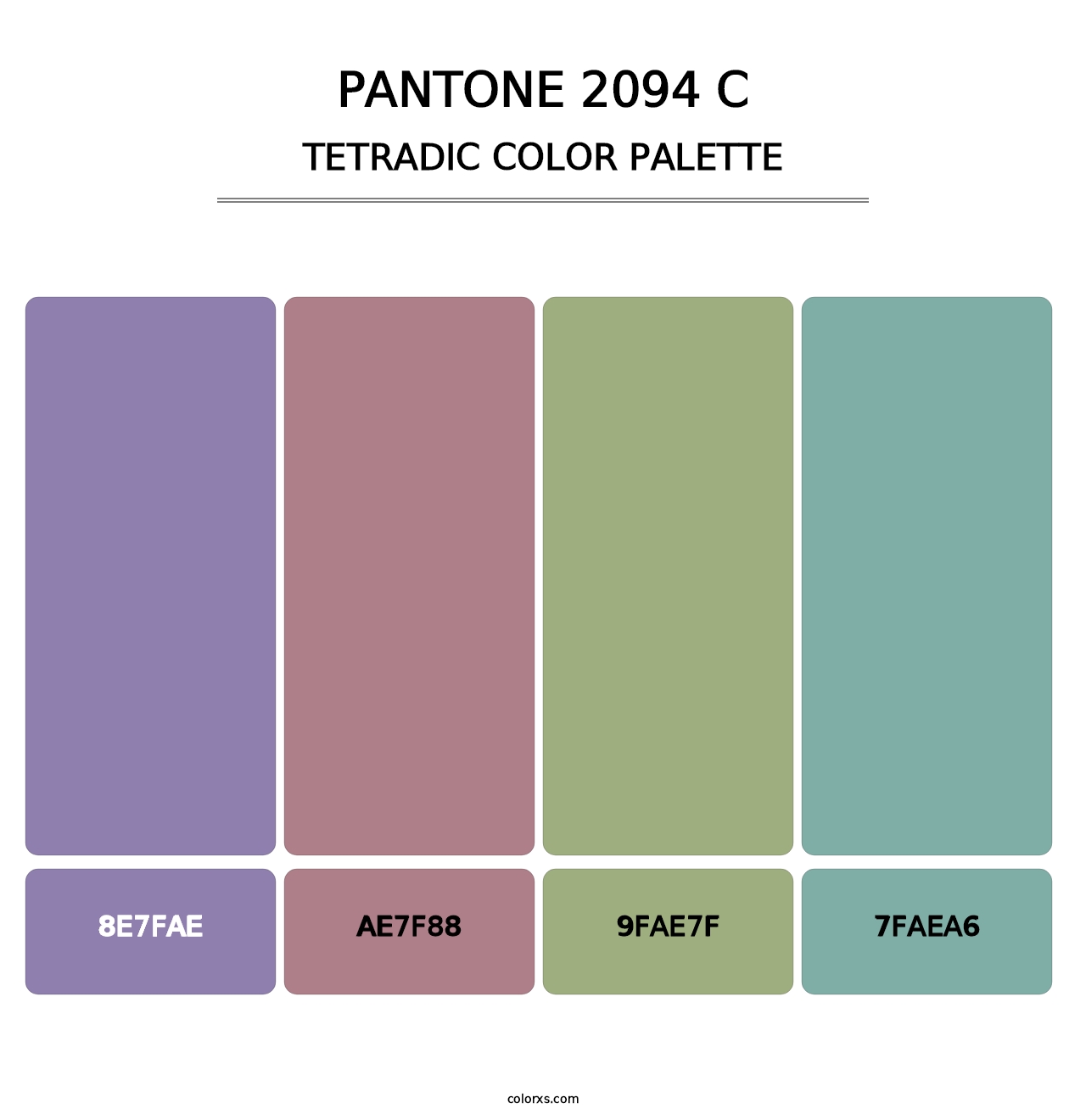 PANTONE 2094 C - Tetradic Color Palette