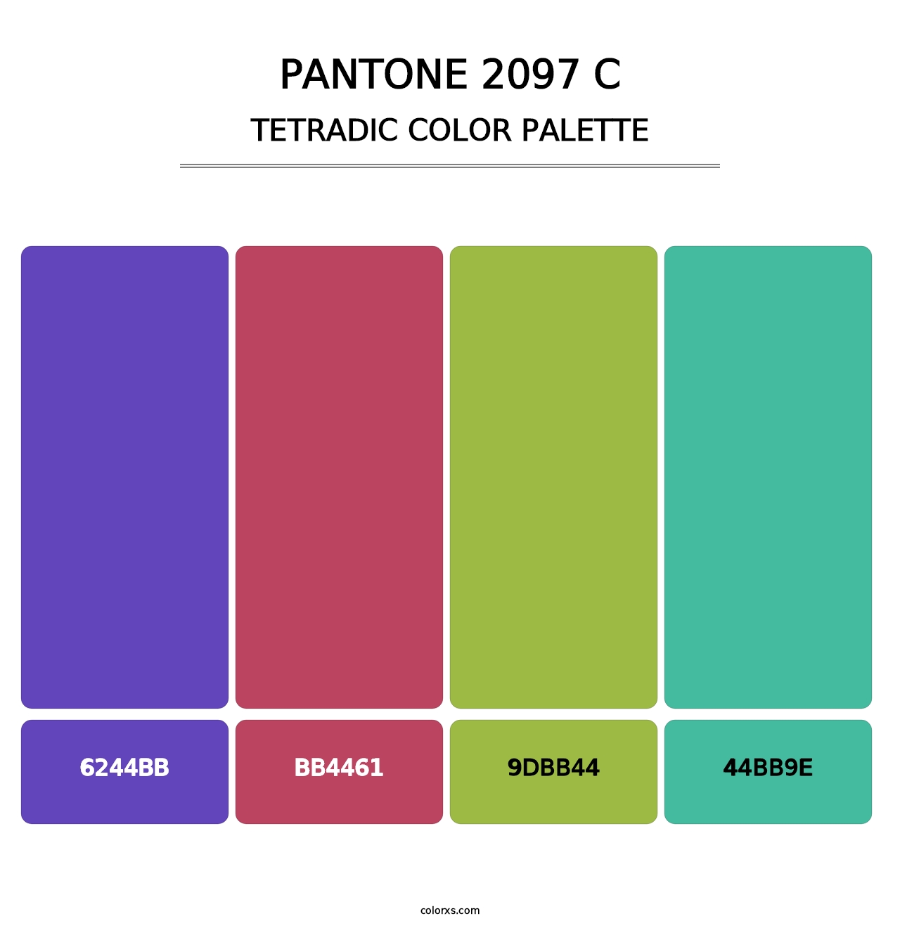 PANTONE 2097 C - Tetradic Color Palette
