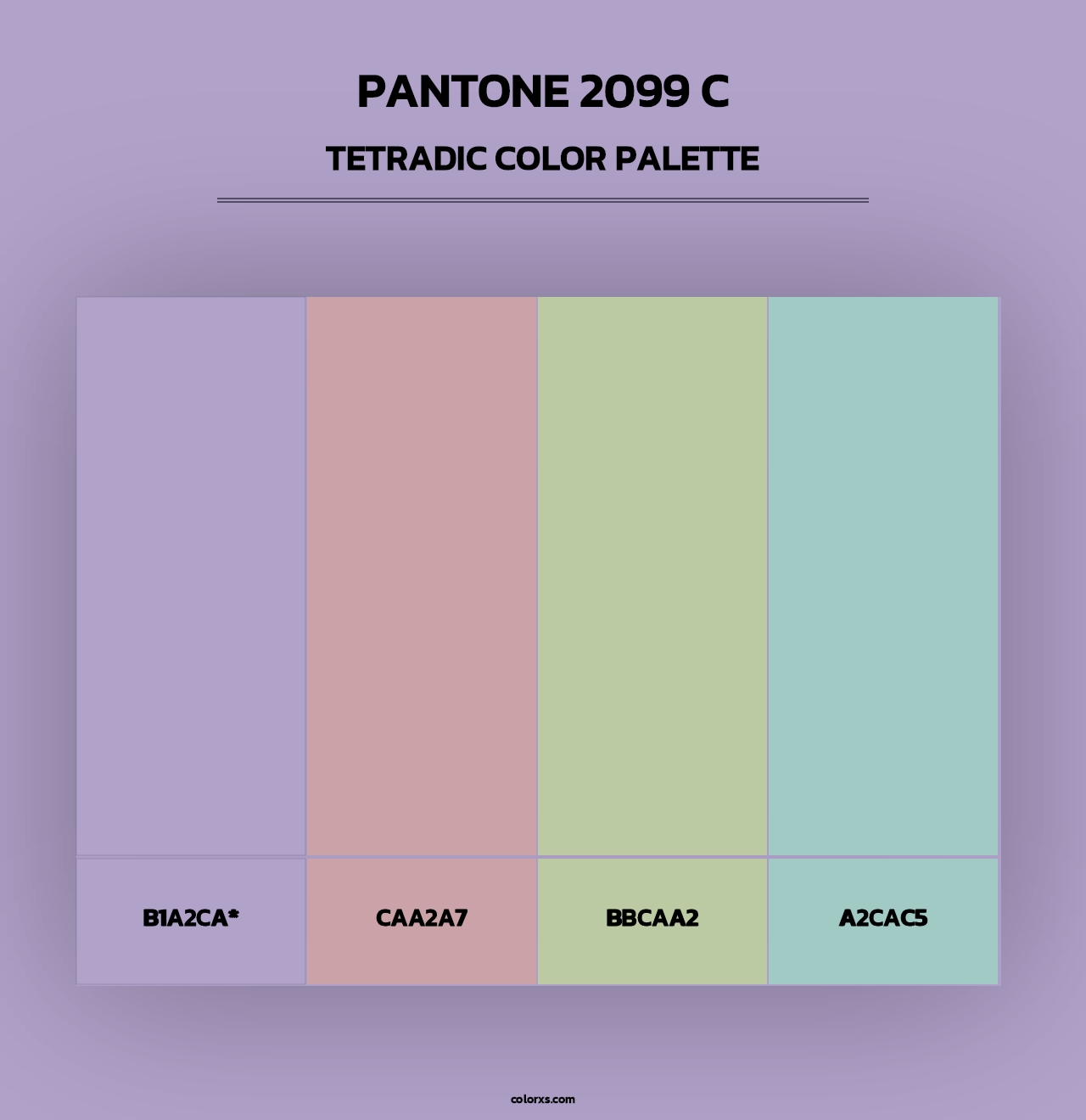 PANTONE 2099 C - Tetradic Color Palette