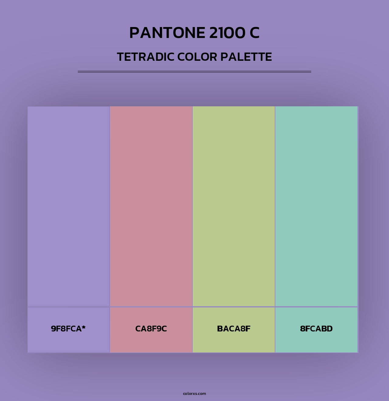 PANTONE 2100 C - Tetradic Color Palette