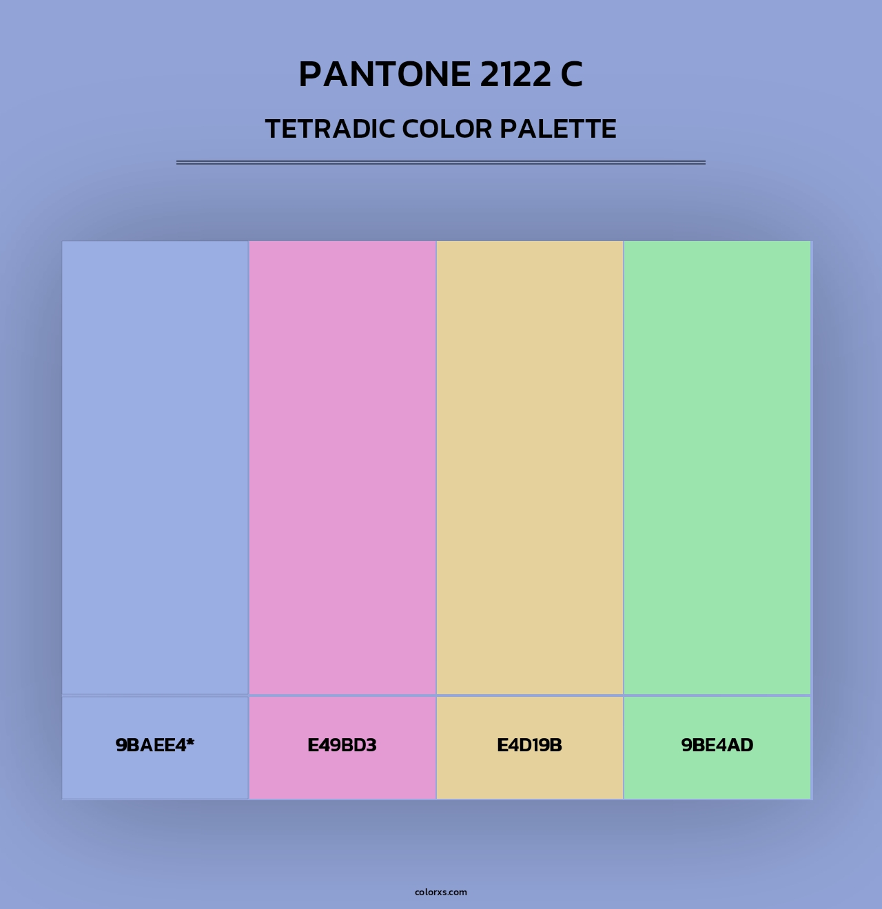 PANTONE 2122 C - Tetradic Color Palette
