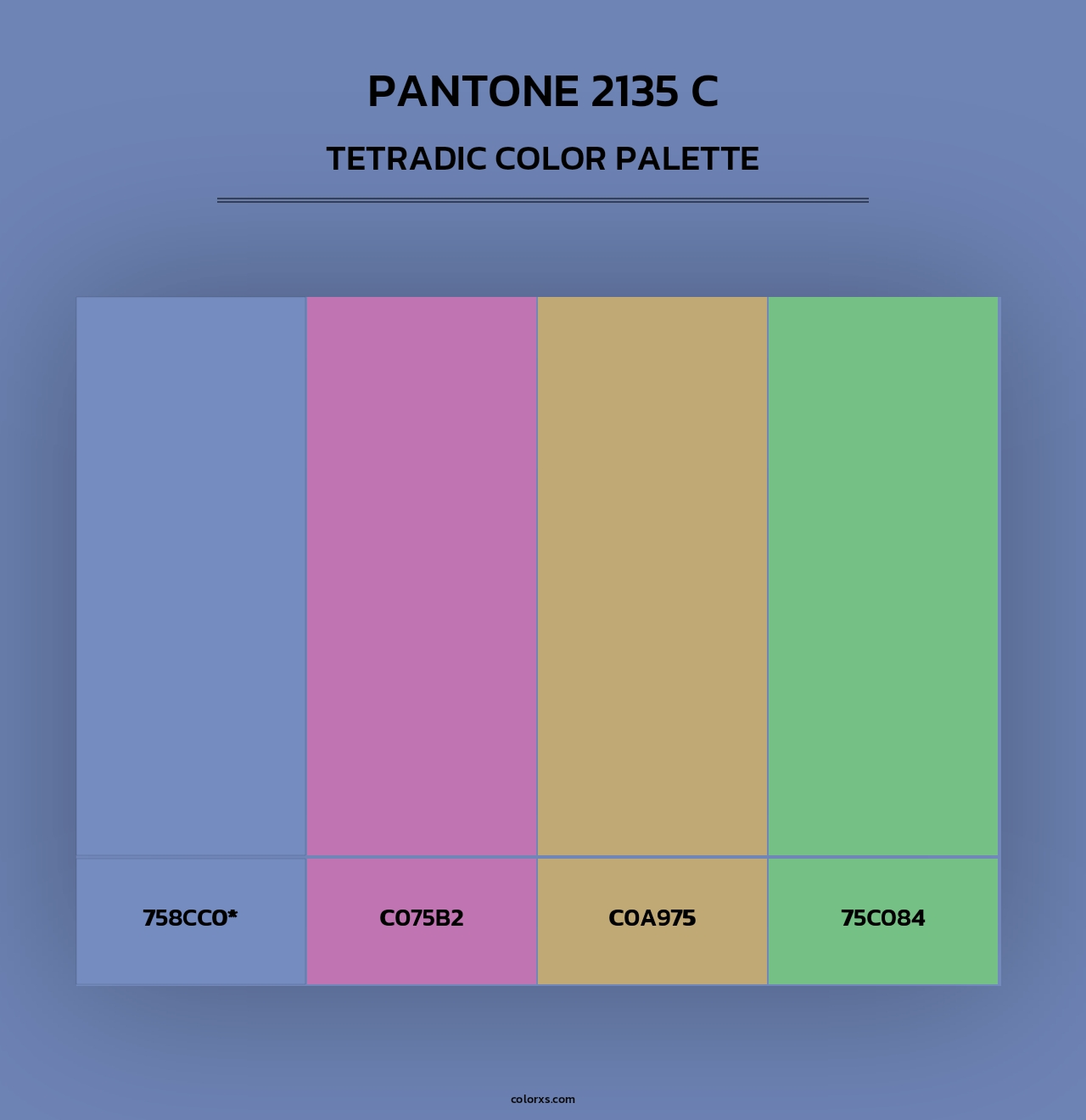 PANTONE 2135 C - Tetradic Color Palette