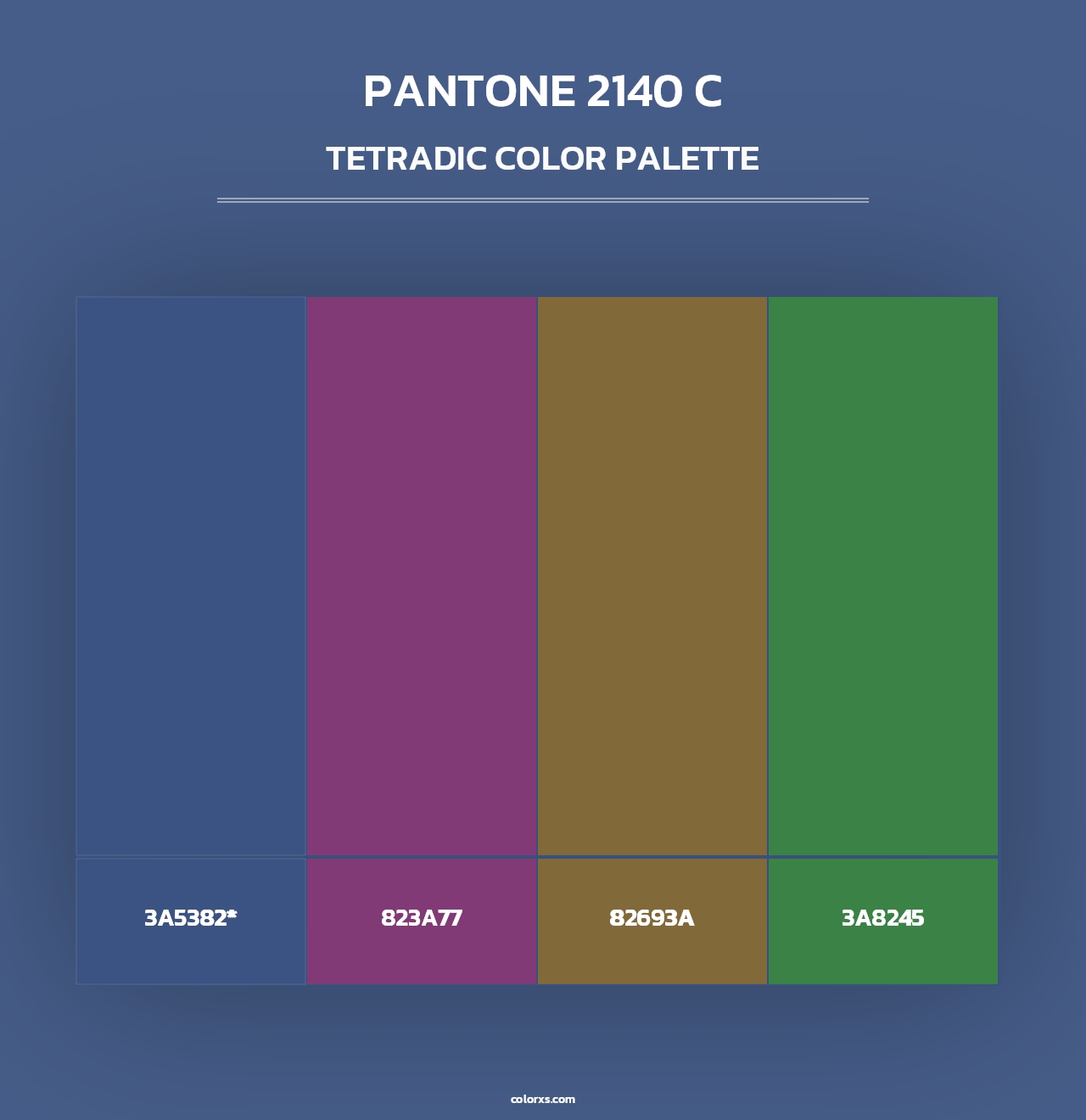 PANTONE 2140 C - Tetradic Color Palette