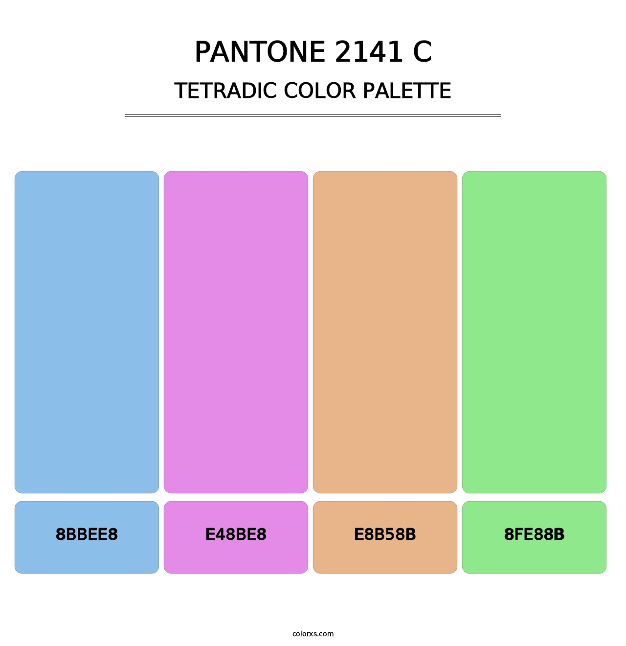 PANTONE 2141 C - Tetradic Color Palette