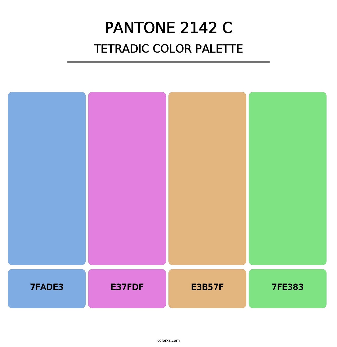 PANTONE 2142 C - Tetradic Color Palette