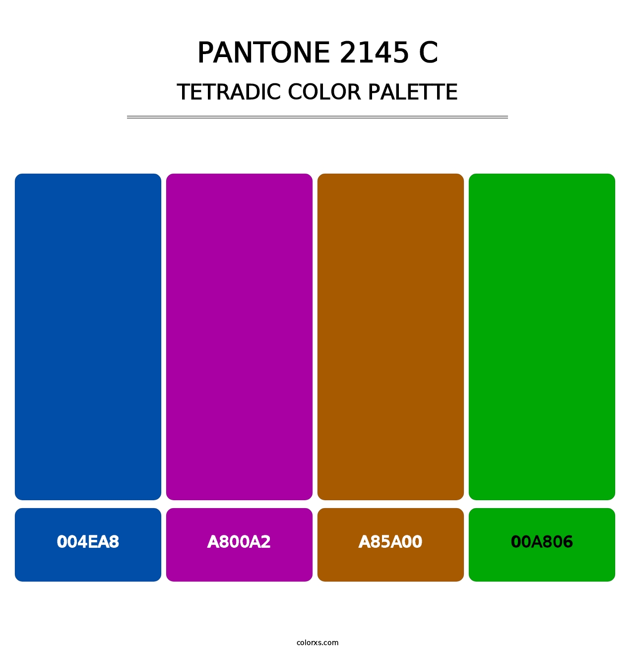PANTONE 2145 C - Tetradic Color Palette