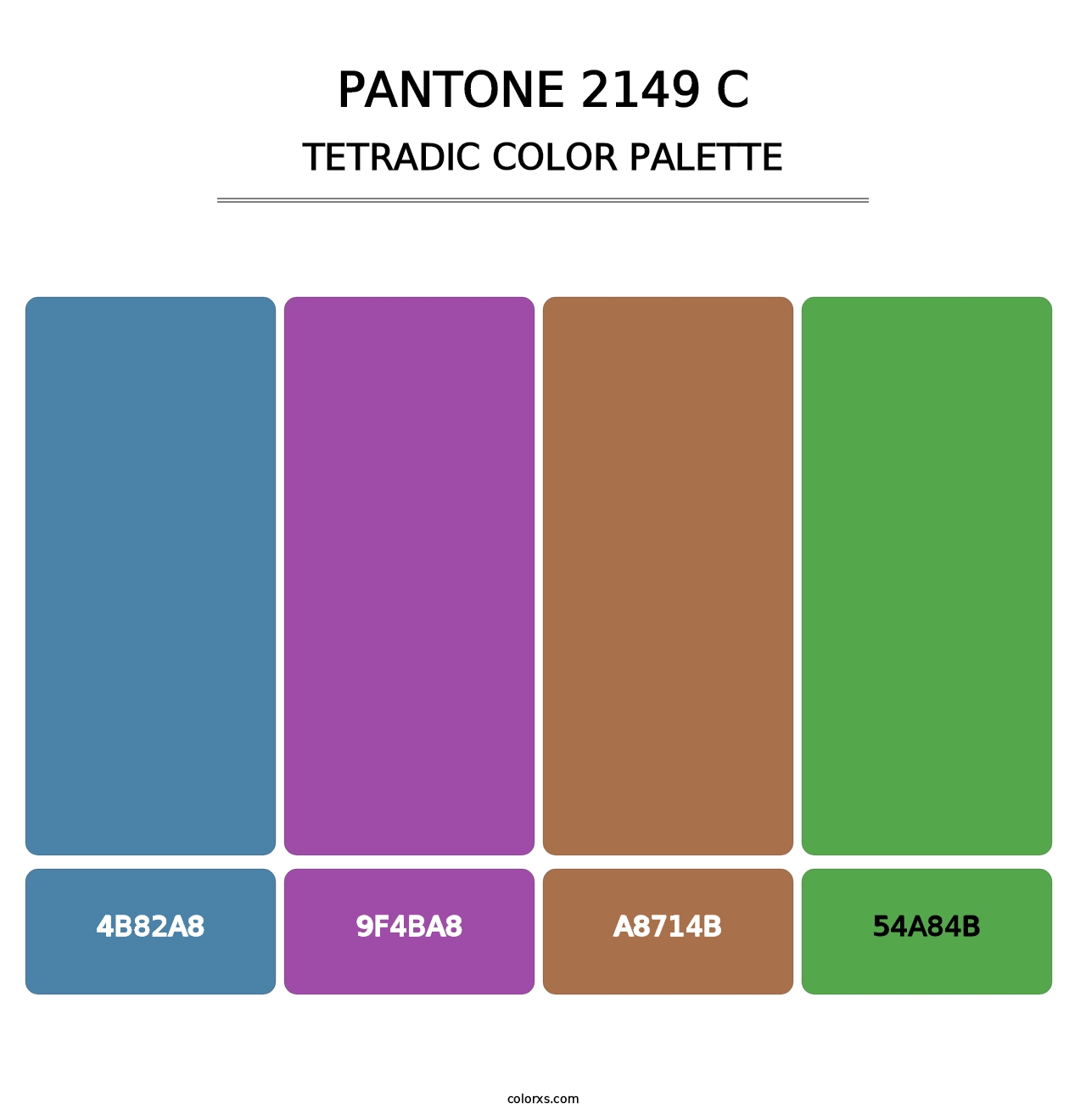 PANTONE 2149 C - Tetradic Color Palette