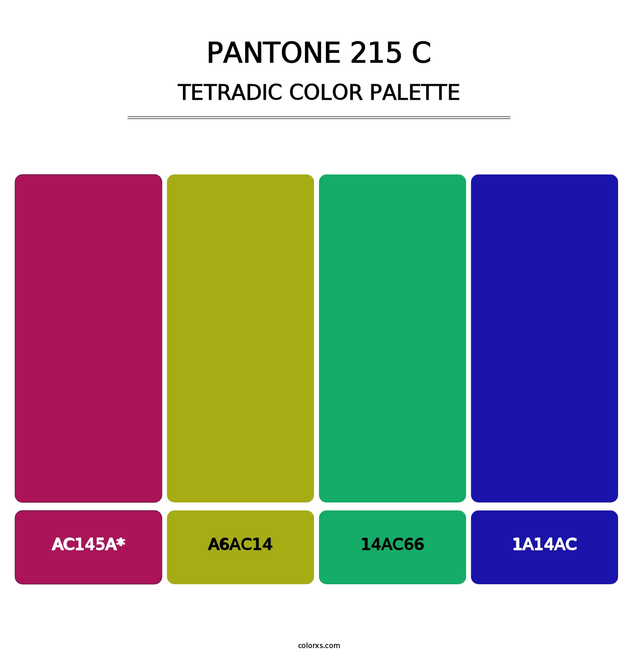 PANTONE 215 C - Tetradic Color Palette