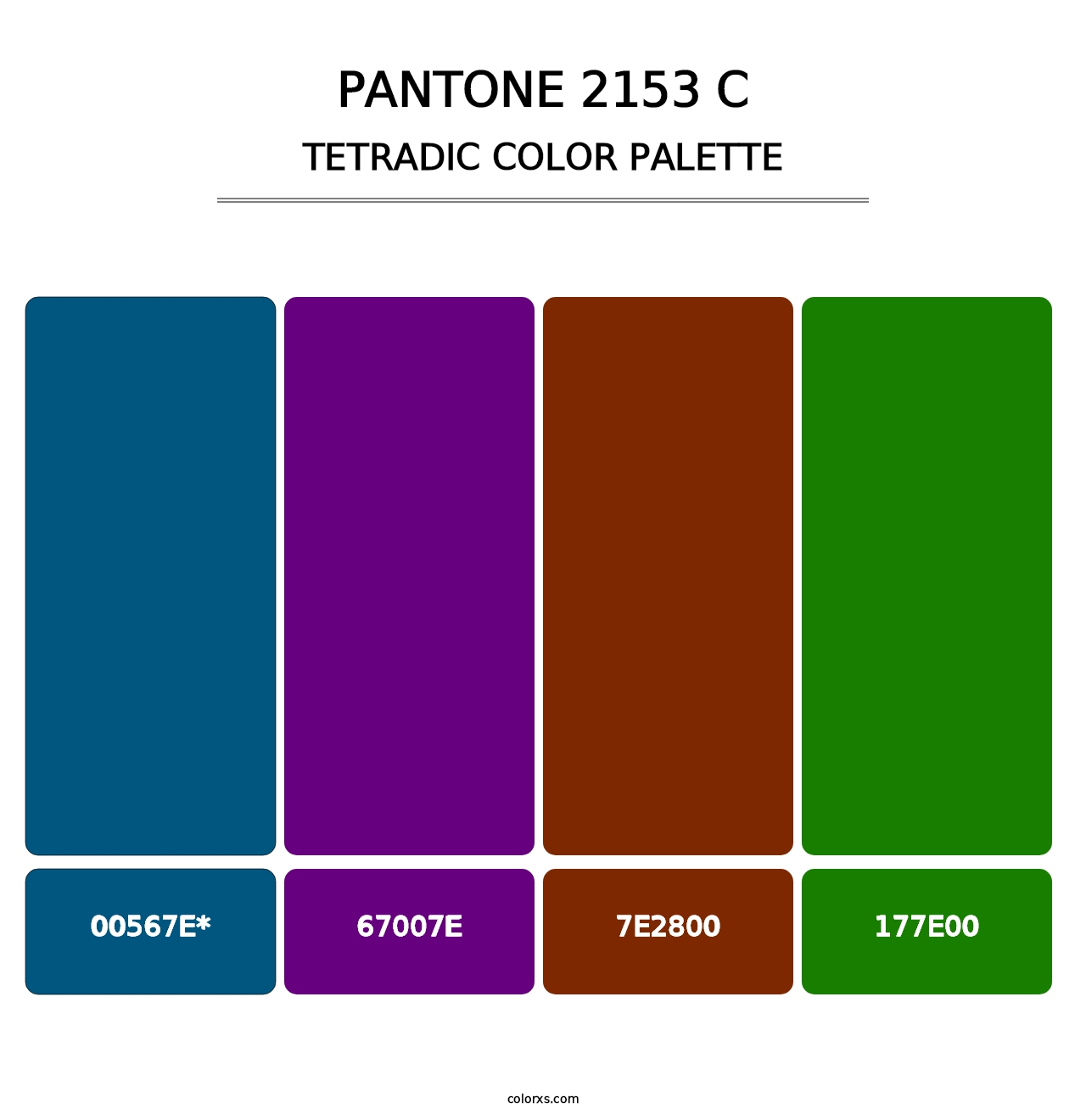 PANTONE 2153 C - Tetradic Color Palette