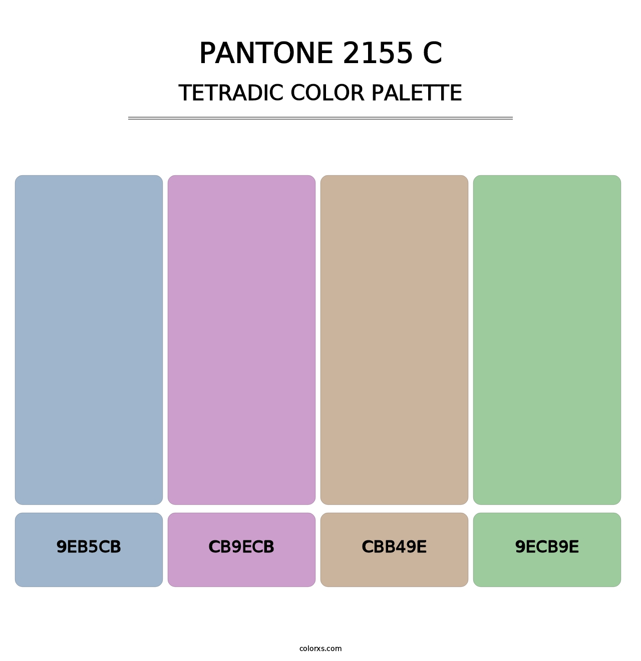 PANTONE 2155 C - Tetradic Color Palette