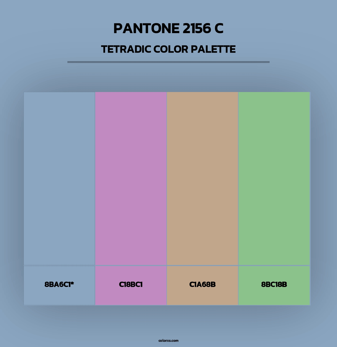 PANTONE 2156 C - Tetradic Color Palette