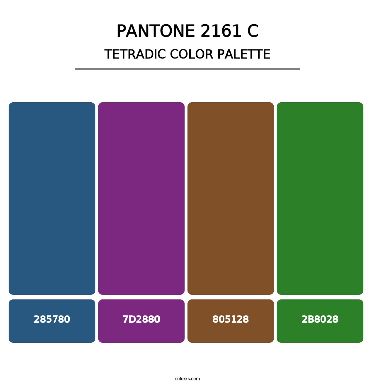 PANTONE 2161 C - Tetradic Color Palette