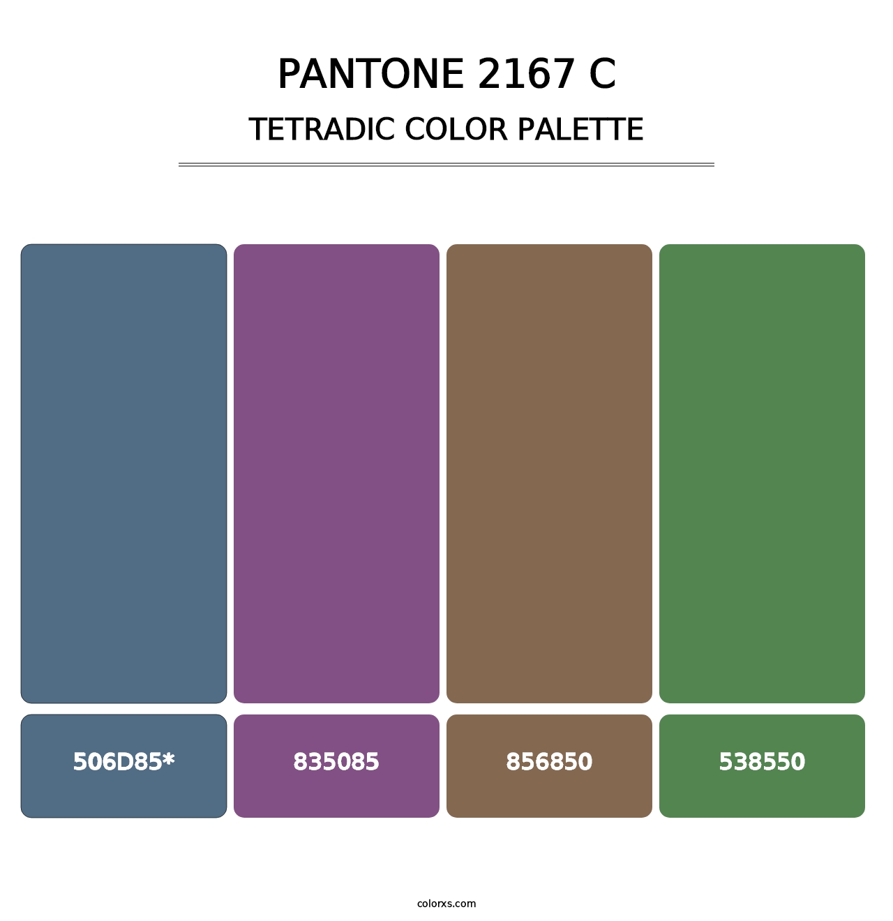 PANTONE 2167 C - Tetradic Color Palette