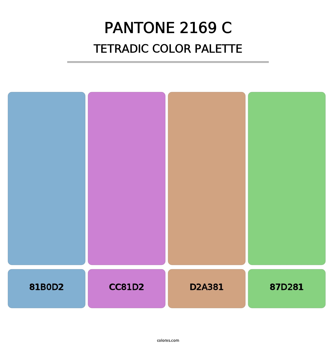 PANTONE 2169 C - Tetradic Color Palette