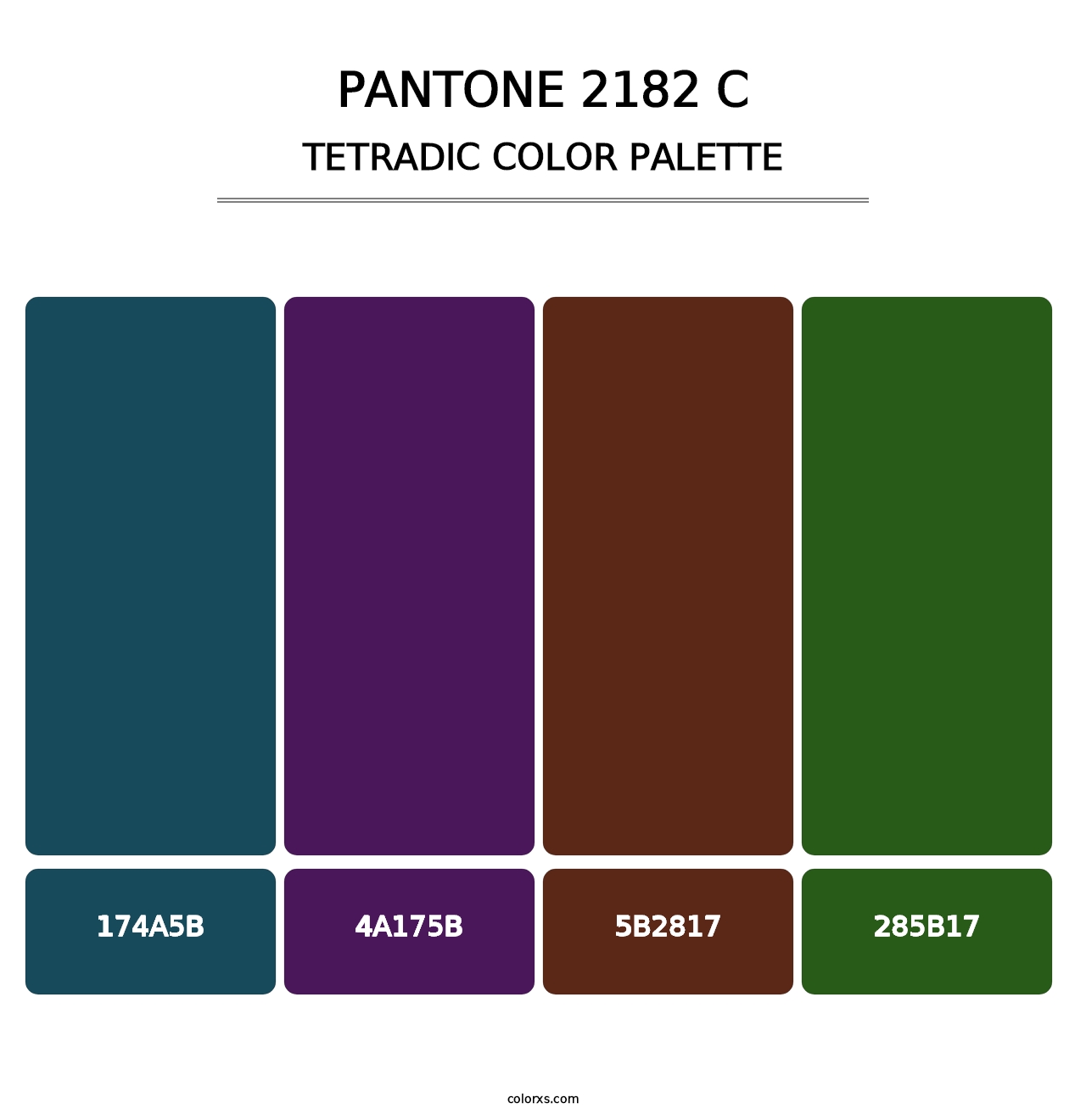 PANTONE 2182 C - Tetradic Color Palette