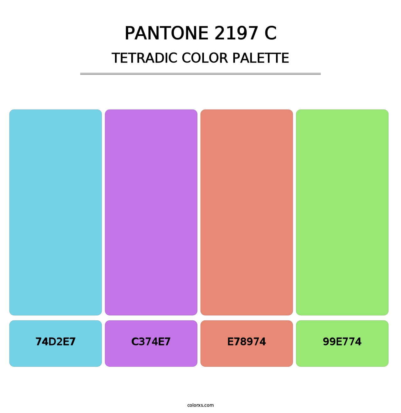 PANTONE 2197 C - Tetradic Color Palette