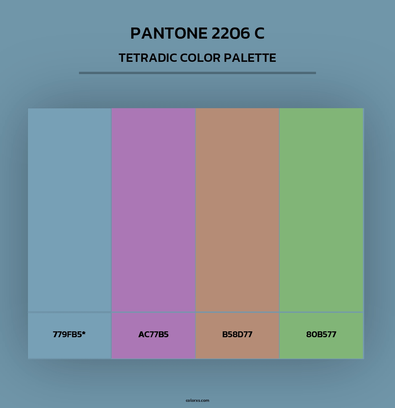 PANTONE 2206 C - Tetradic Color Palette