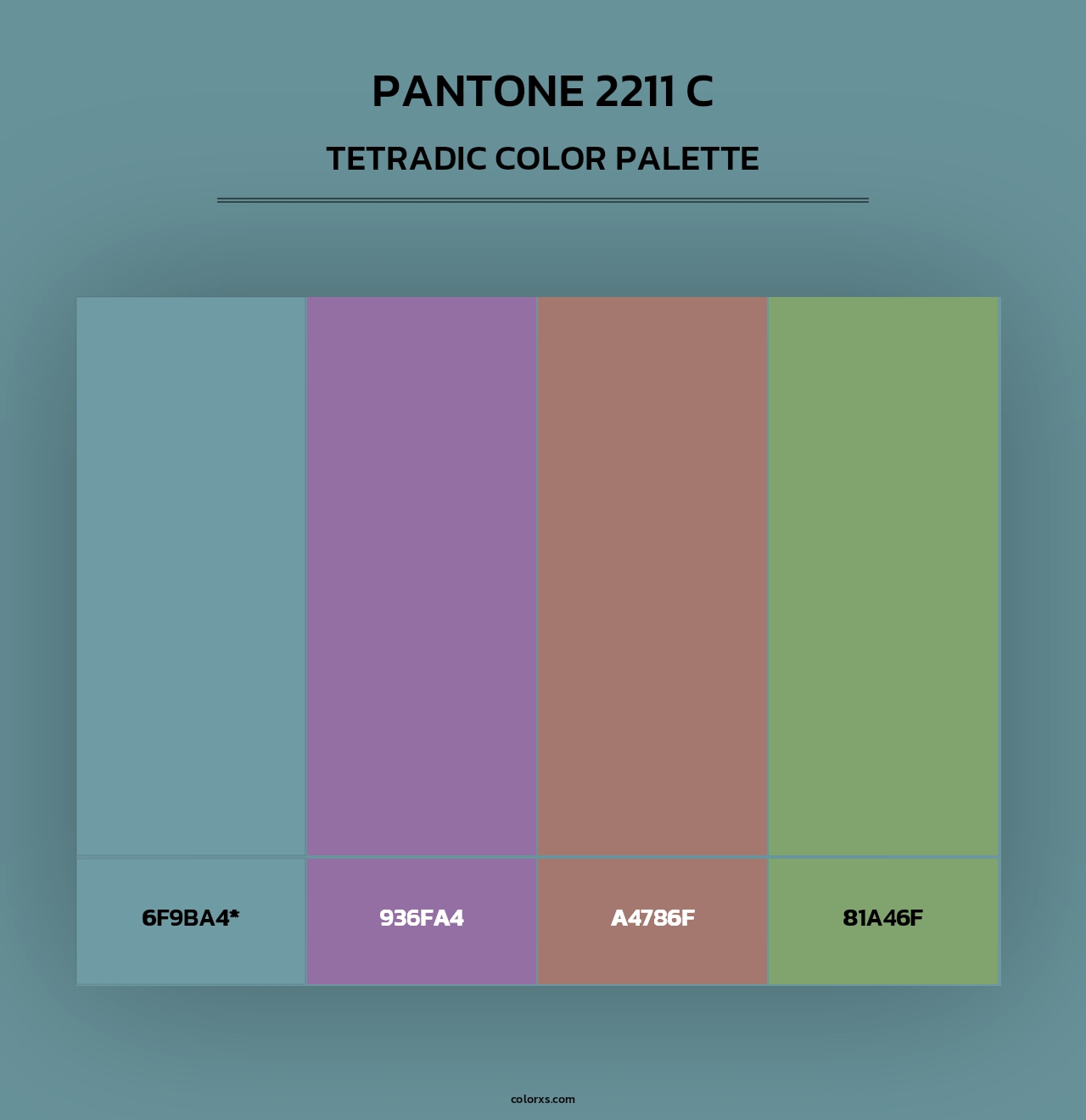 PANTONE 2211 C - Tetradic Color Palette