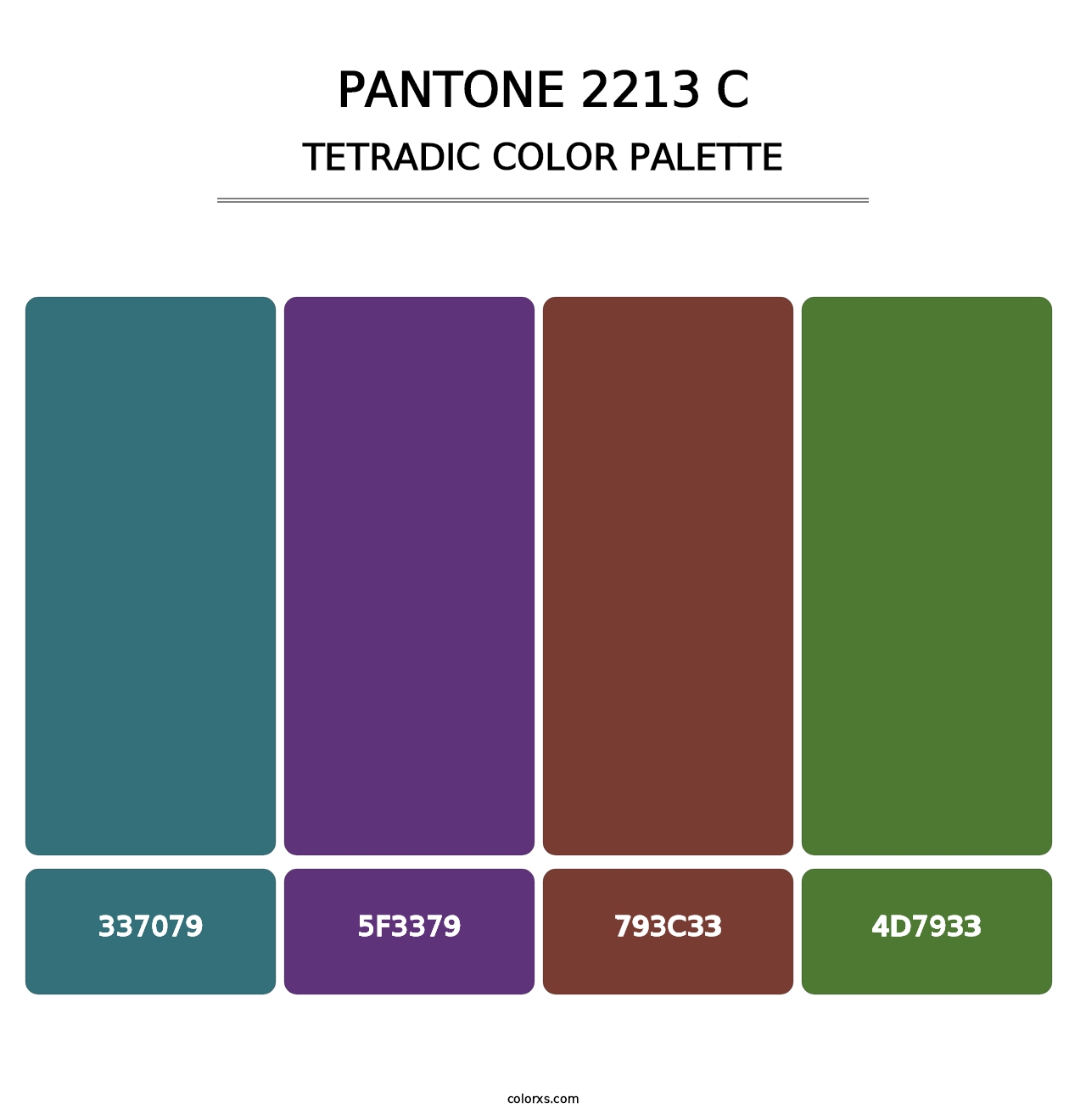 PANTONE 2213 C - Tetradic Color Palette