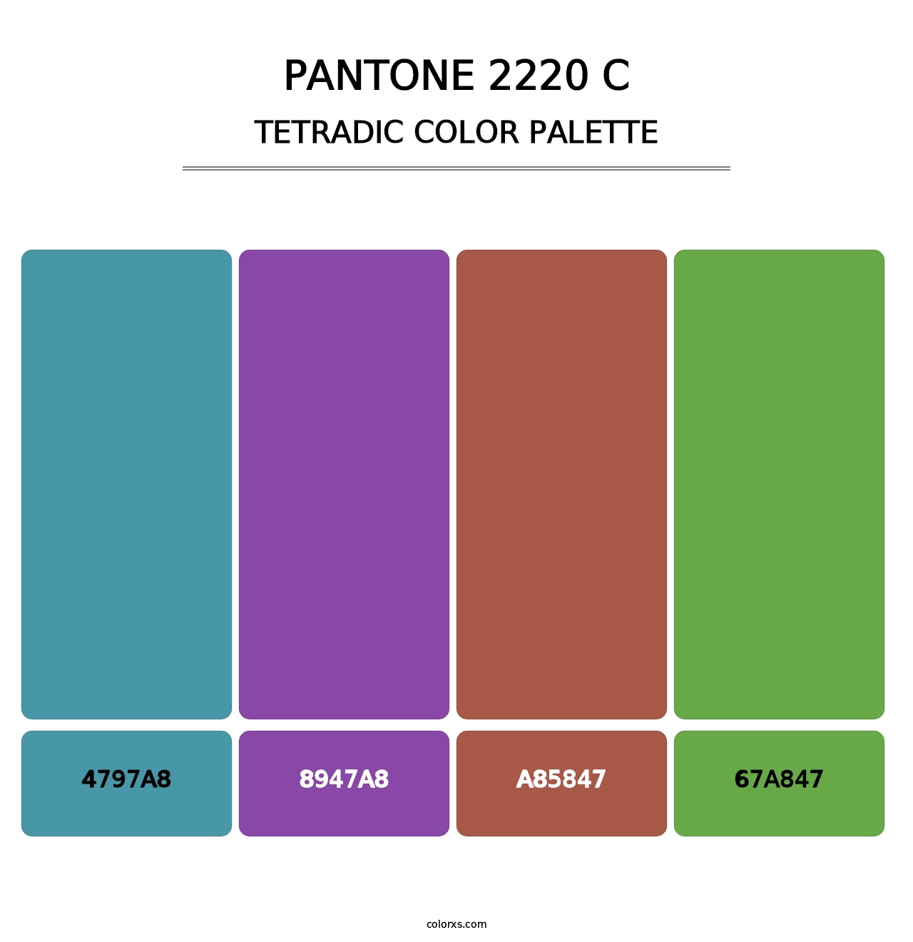 PANTONE 2220 C - Tetradic Color Palette