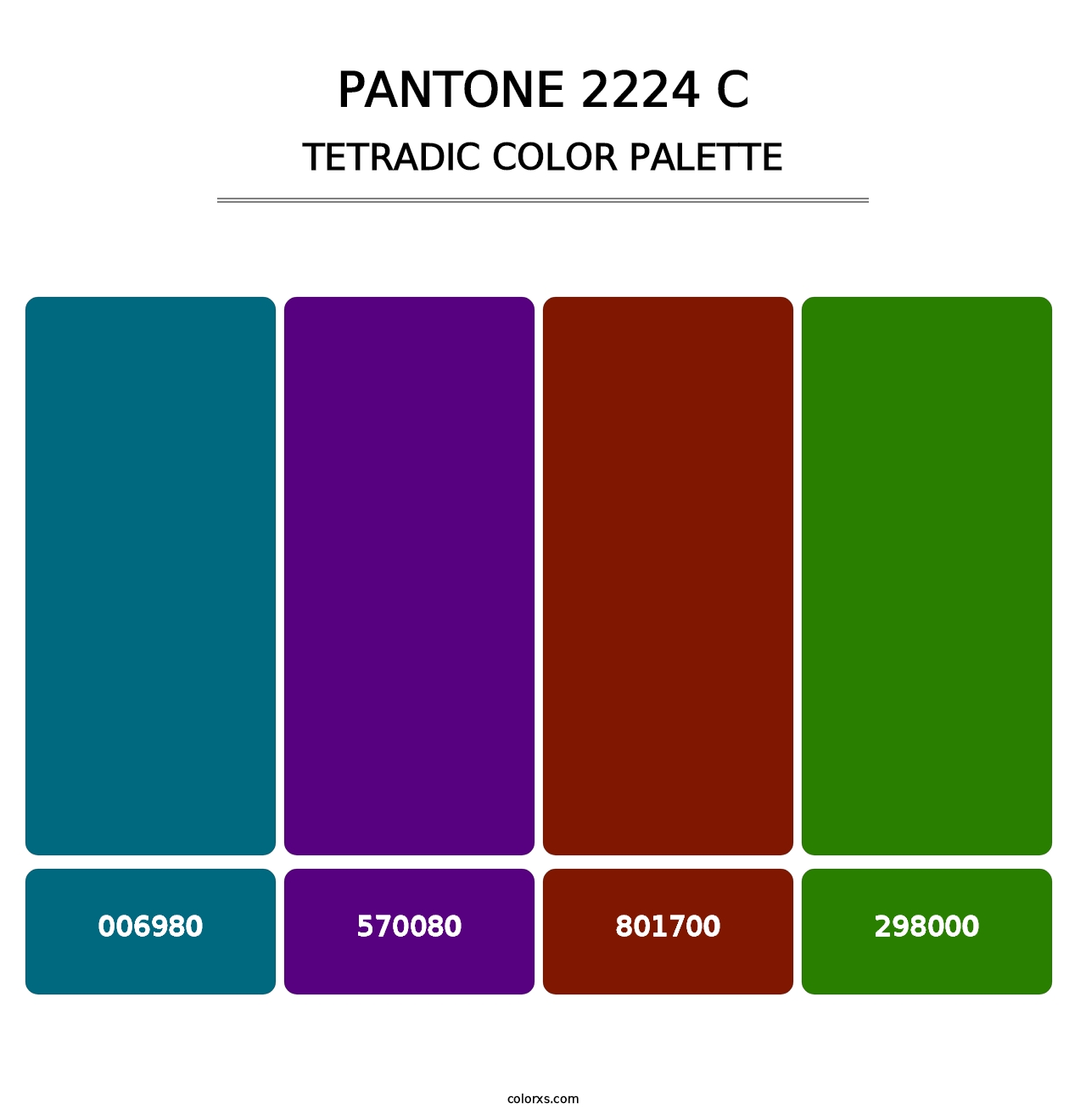 PANTONE 2224 C - Tetradic Color Palette