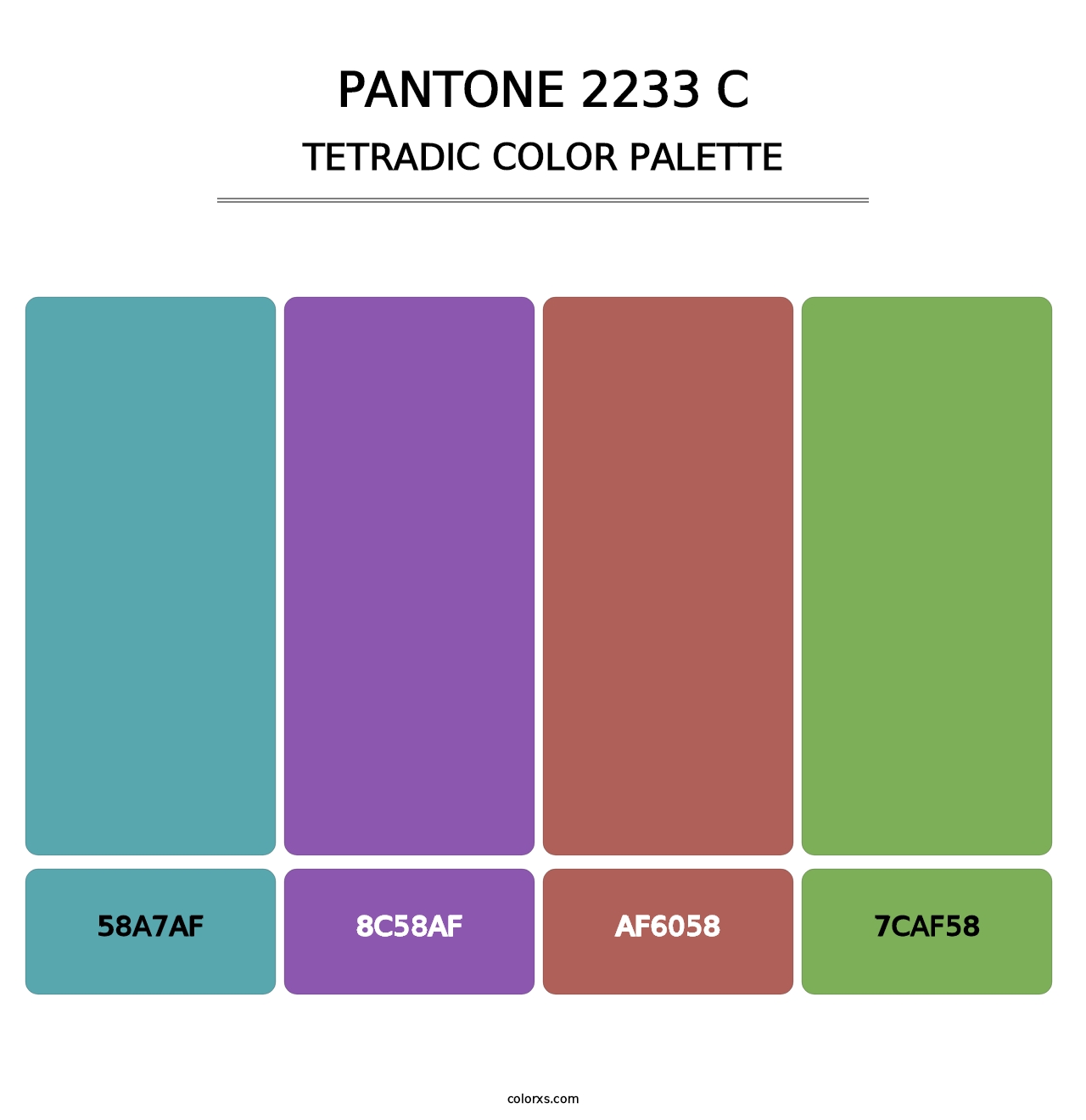 PANTONE 2233 C - Tetradic Color Palette